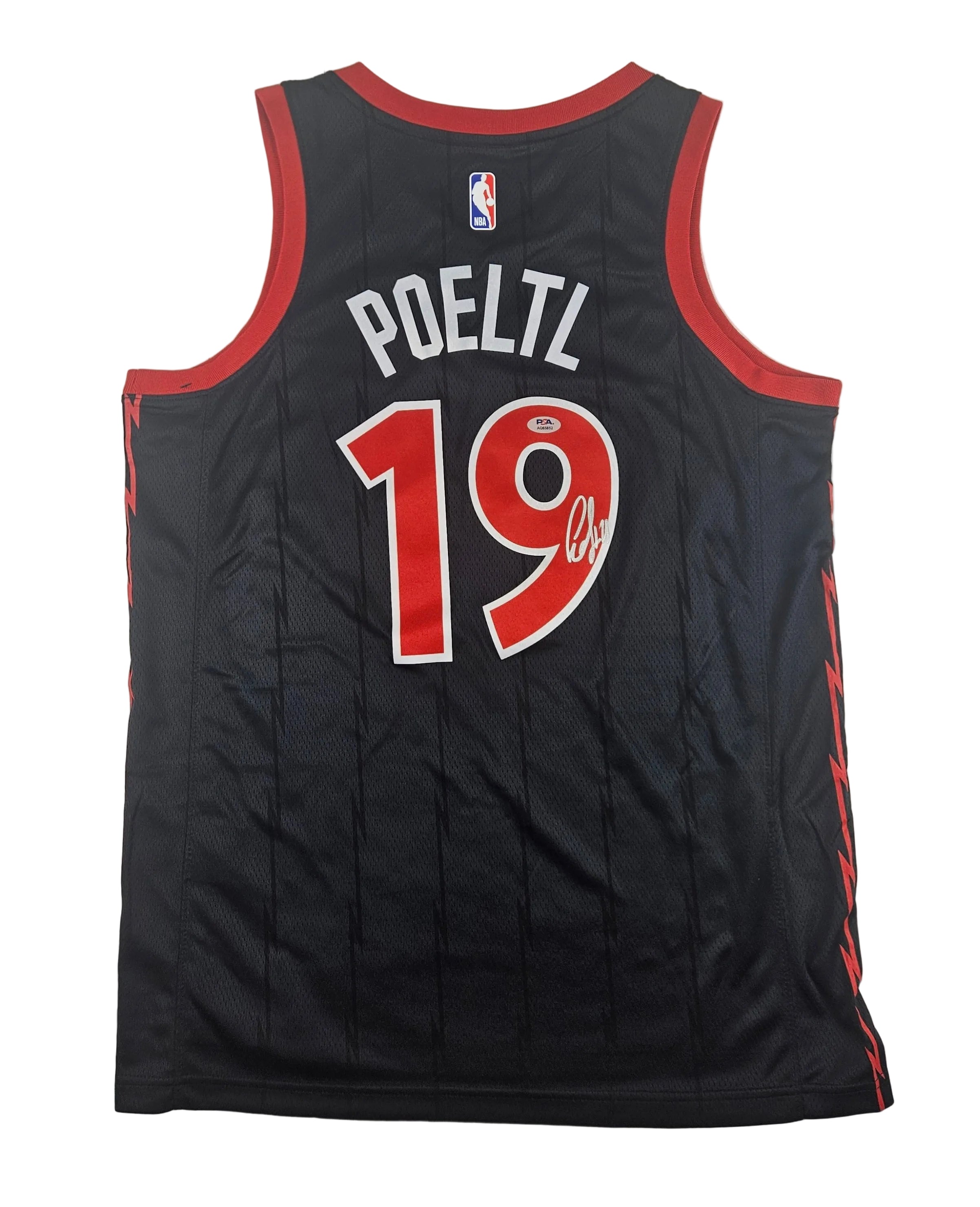 Jakob Poeltl Signed Autographed Toronto Raptors Jersey PSA Certified