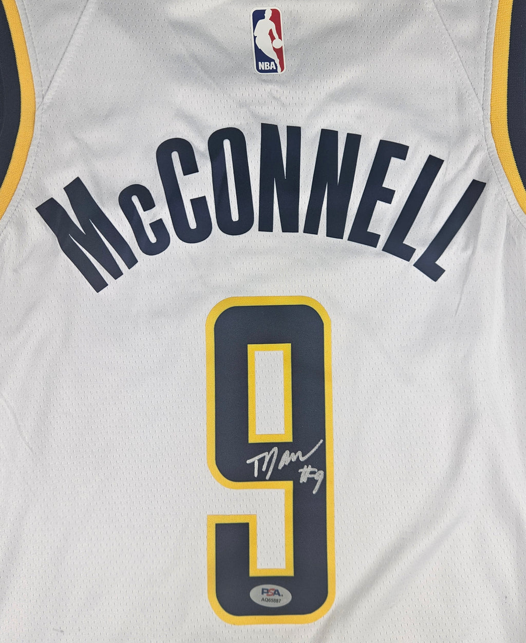 TJ McConnell Signed Autographed Indiana Pacers White Jersey PSA Certified