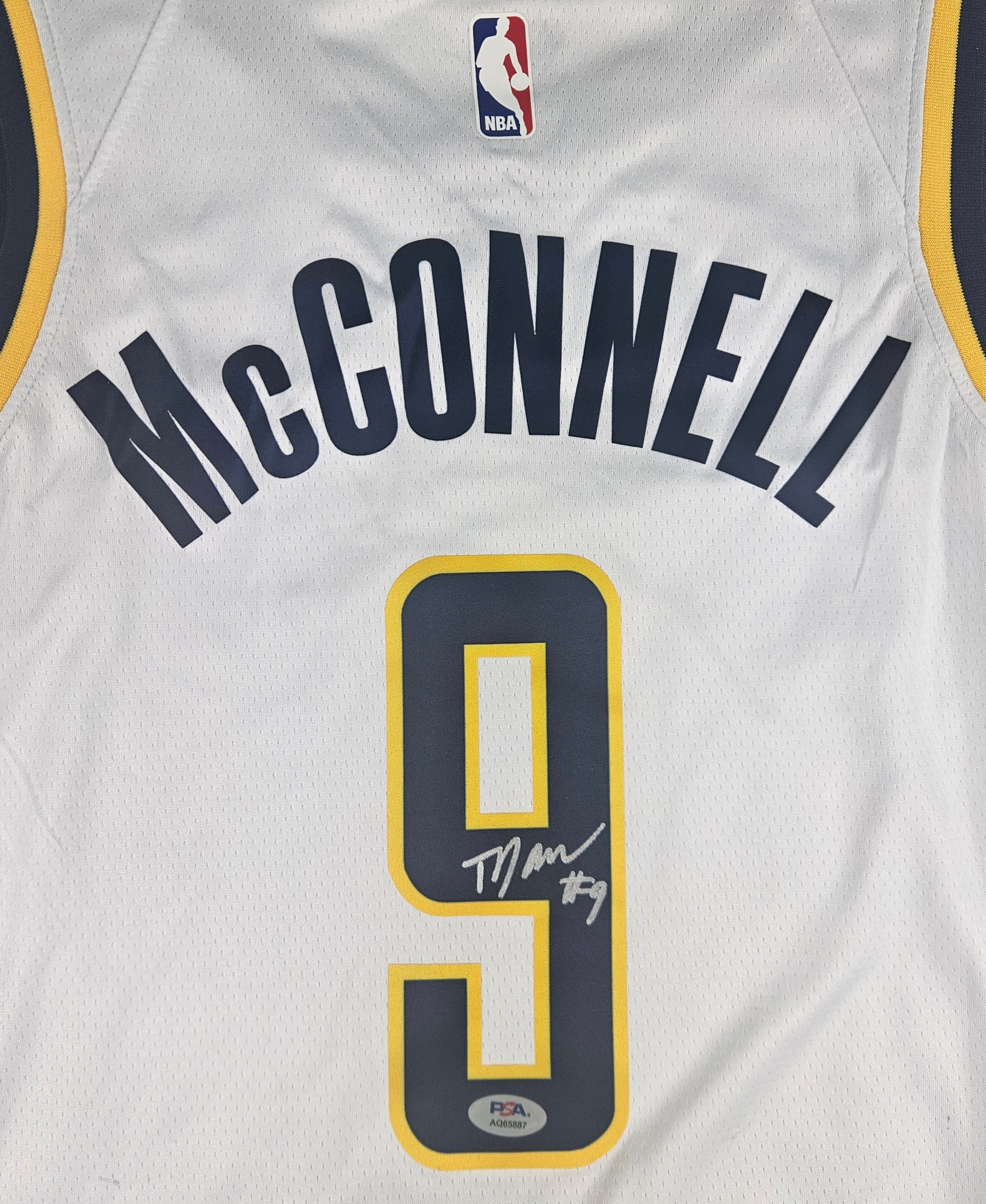 TJ McConnell Signed Autographed Indiana Pacers White Jersey PSA Certified
