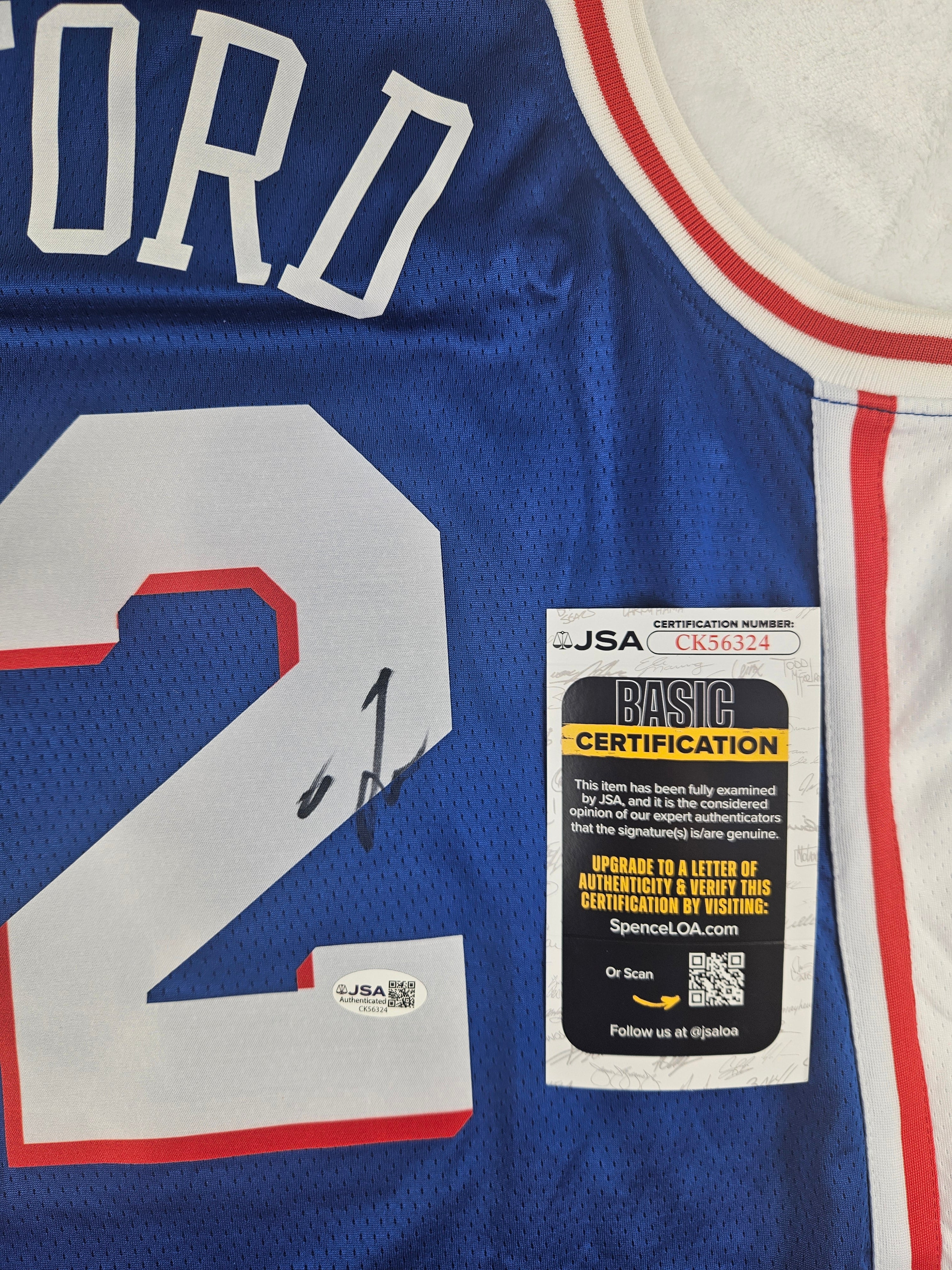 Trendon Watford Signed Autographed Philadelphia 76ers Jersey JSA COA