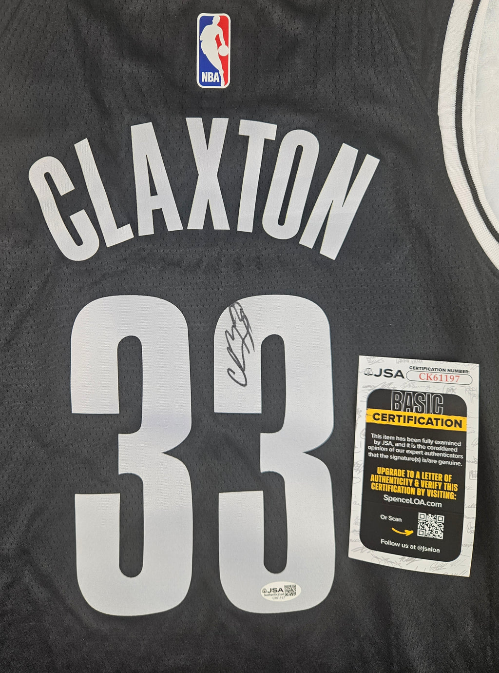 Nic Claxton Signed Autographed Jersey Brooklyn Nets JSA COA