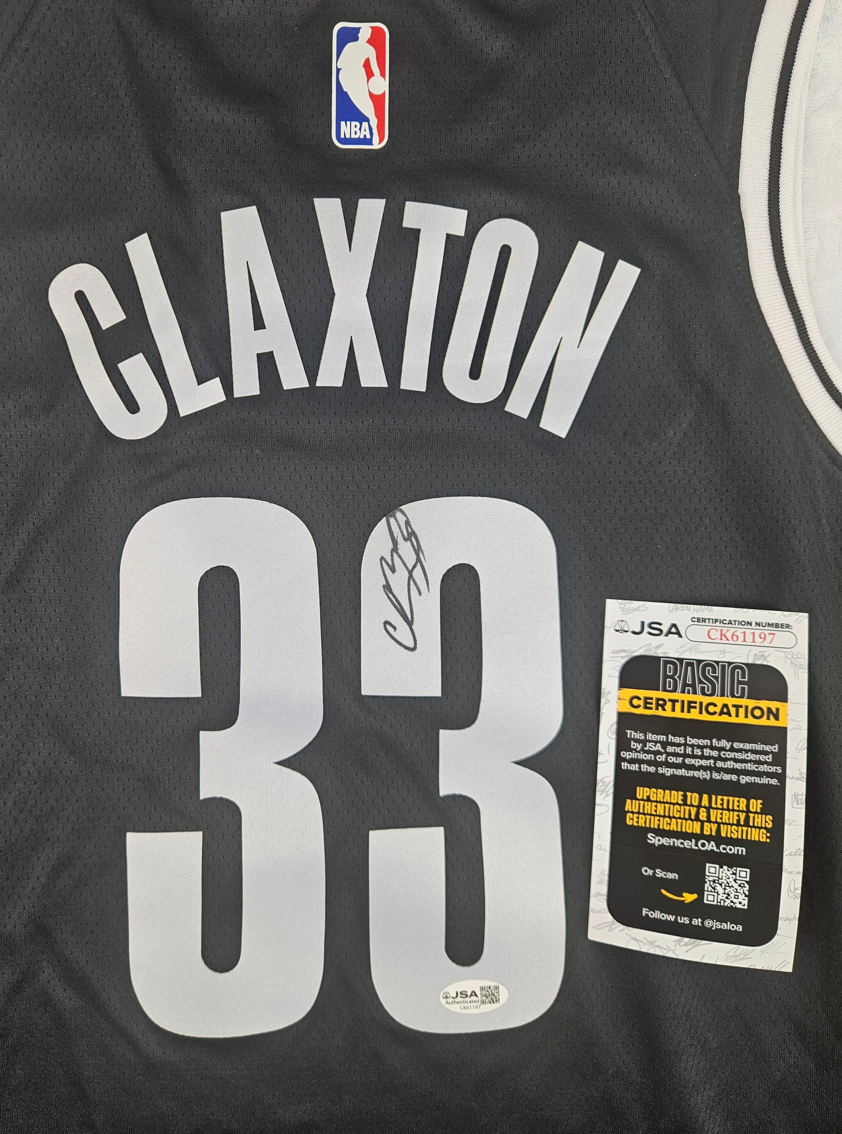 Nic Claxton Signed Autographed Jersey Brooklyn Nets JSA COA