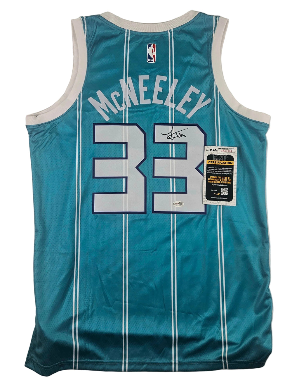 Liam McNeeley Signed Autographed Charlotte Hornets Jersey JSA COA