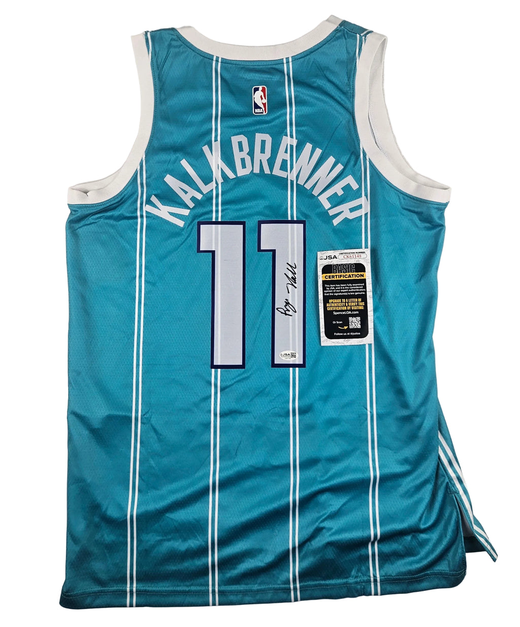 Ryan Kalkbrenner Signed Autographed Charlotte Hornets Jersey JSA COA