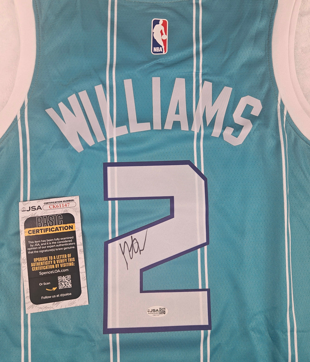 Grant Williams Signed Autographed Charlotte Hornets Teal Jersey JSA COA