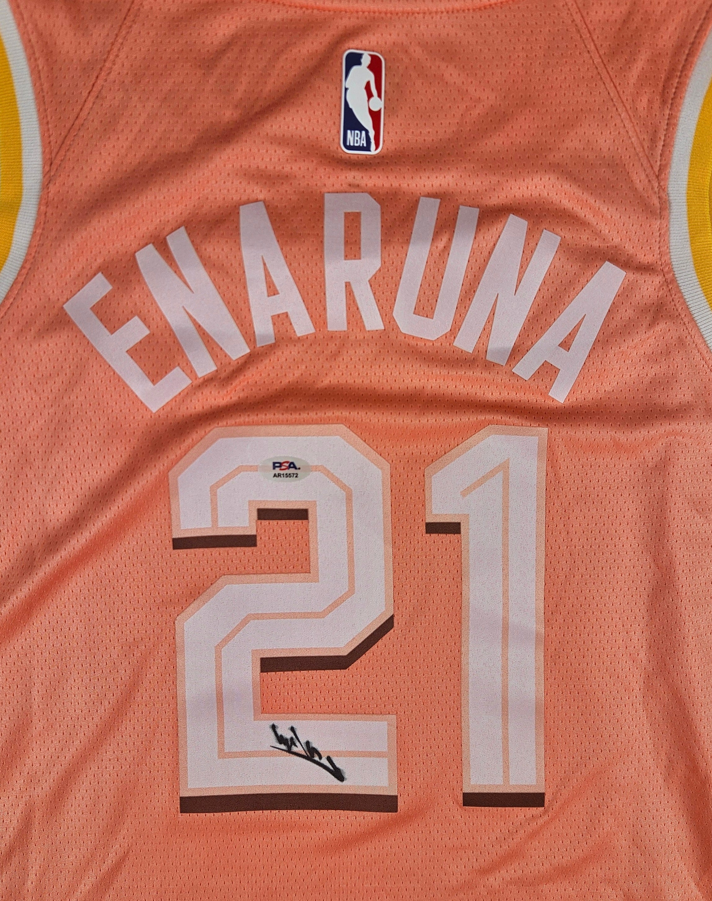 Tristan Enaruna Signed Autographed Cleveland Cavaliers Orange Jersey PSA Certified