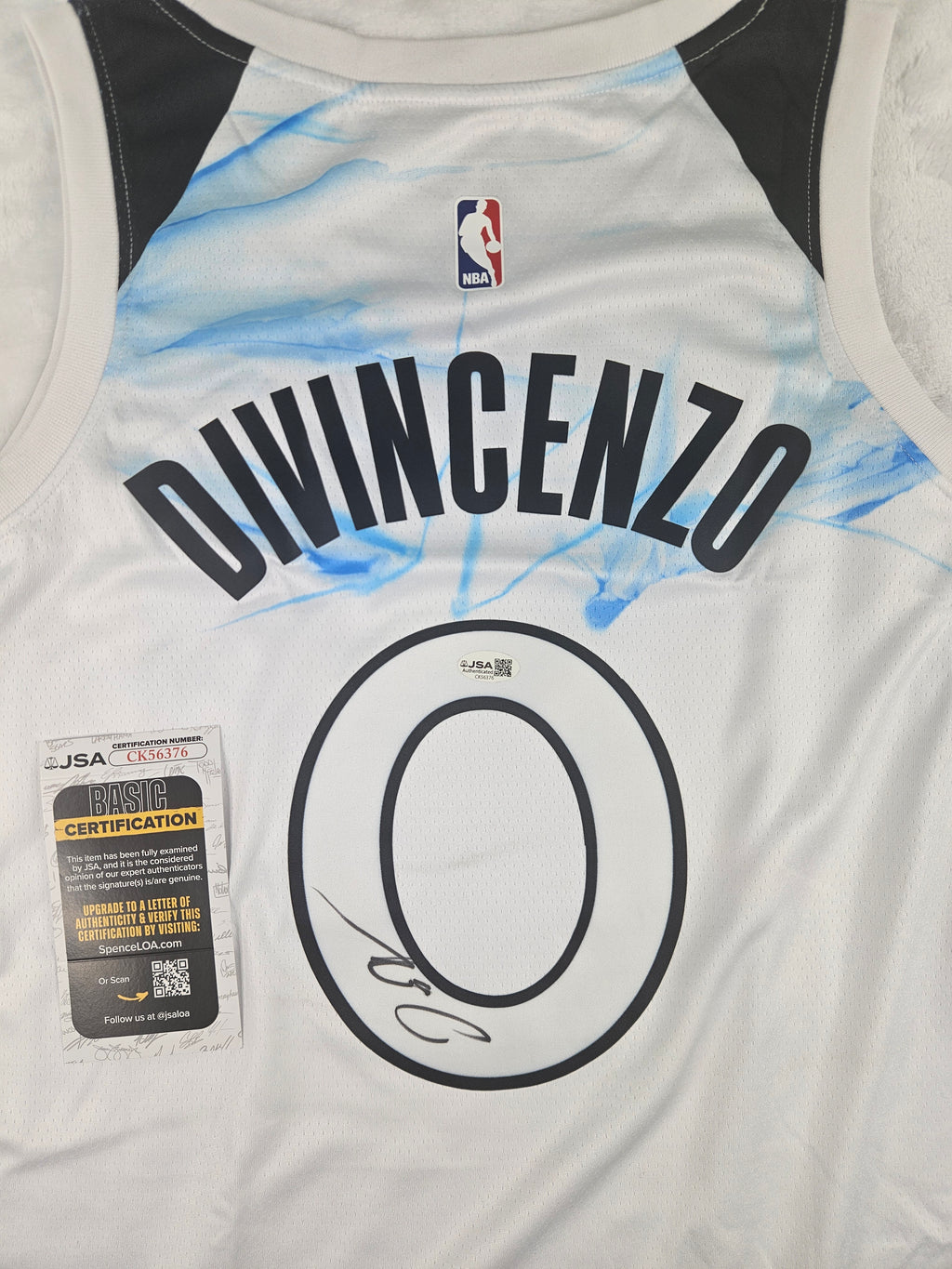 Donte DiVincenzo Signed Autographed Minnesota Timberwolves Jersey JSA COA