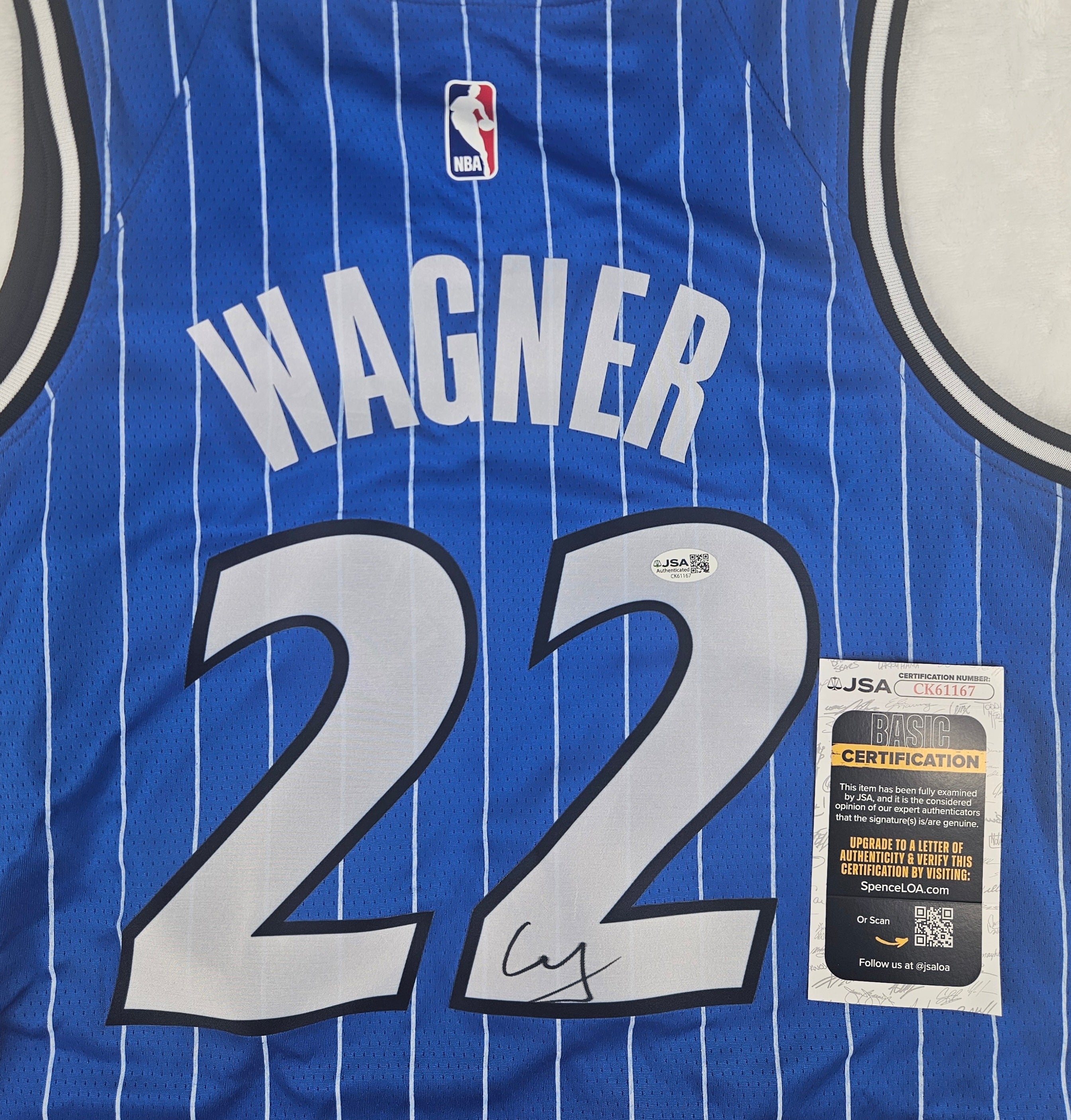 Franz Wagner Signed Autographed Orlando Magic Jersey JSA COA