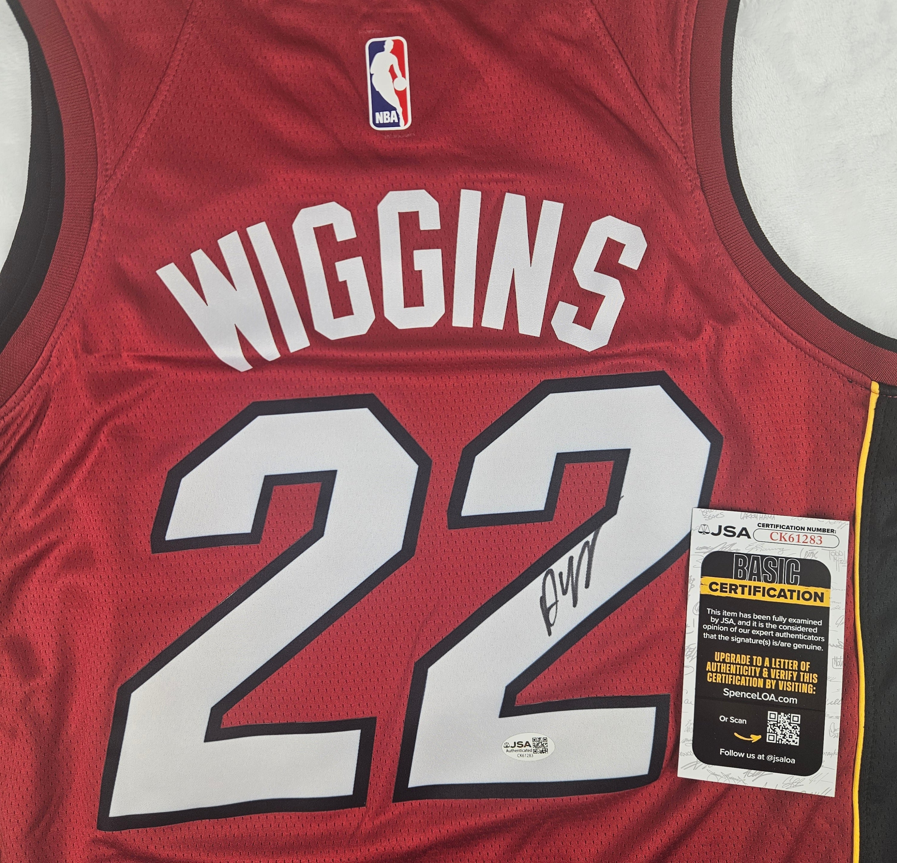 Andrew Wiggins Signed Autographed Miami Heat Jersey JSA COA