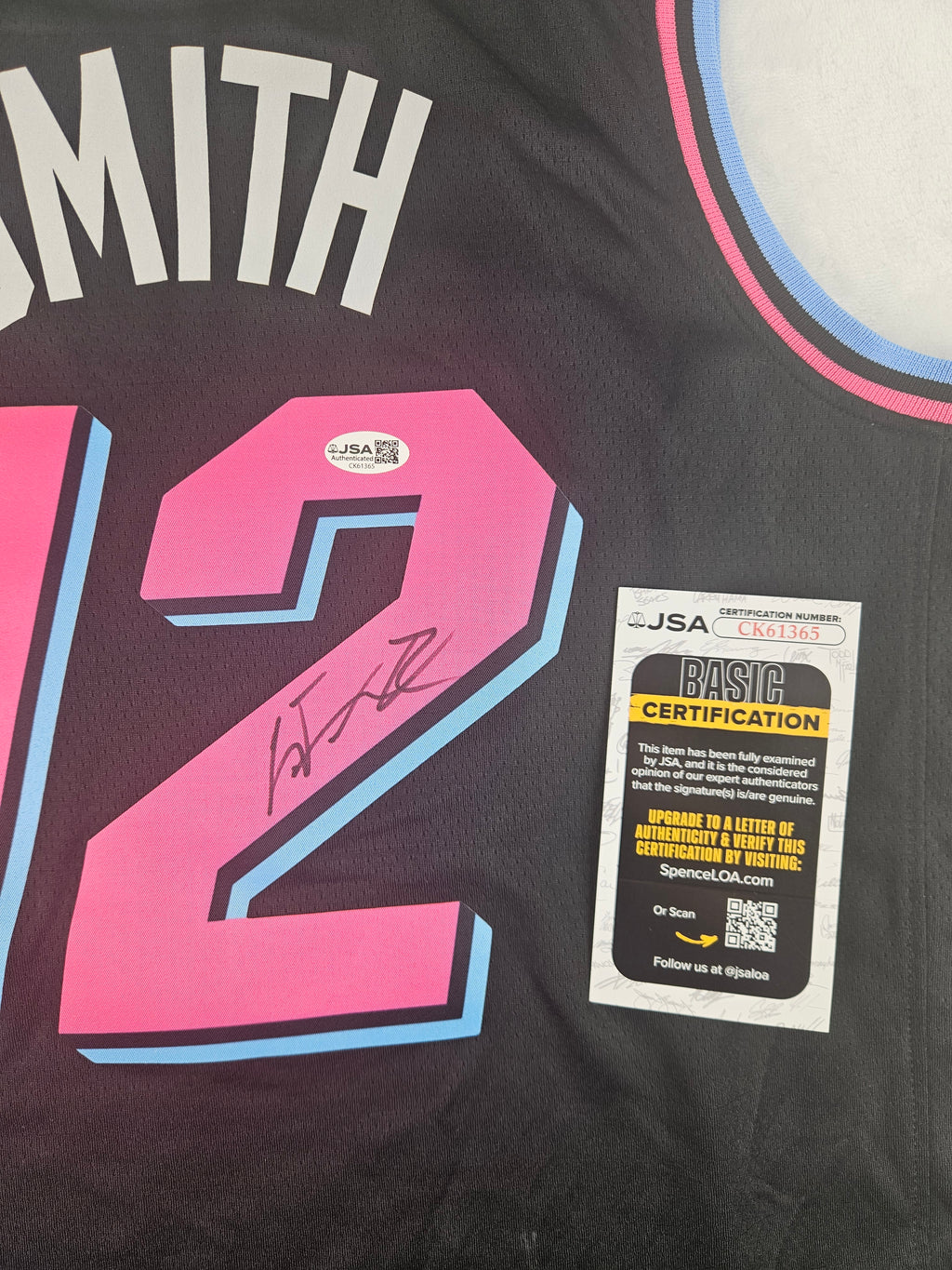 Dru Smith Signed Autographed Miami Heat Jersey JSA COA
