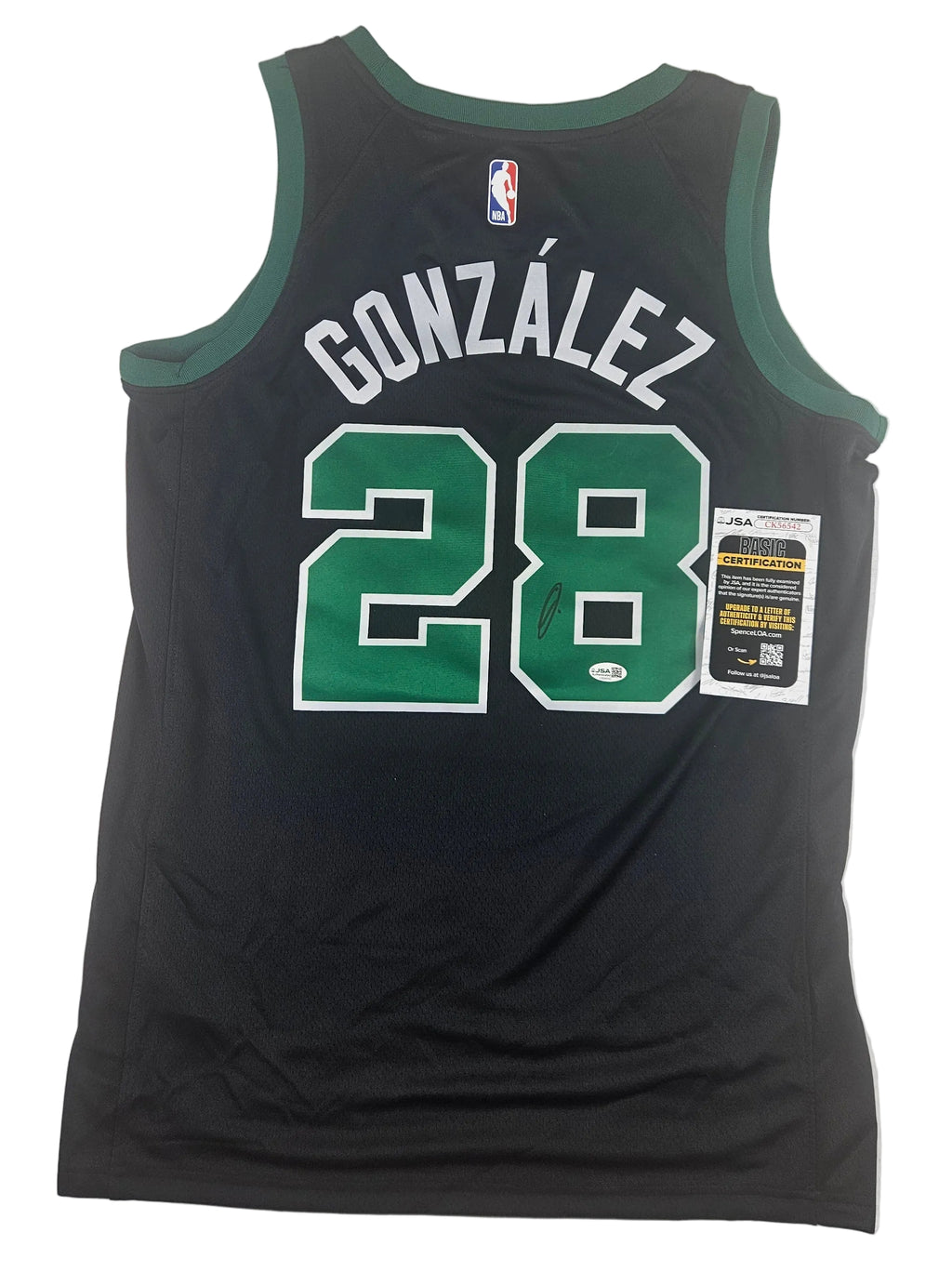 Hugo Gonzalez Signed Autographed Boston Celtics Jersey JSA COA