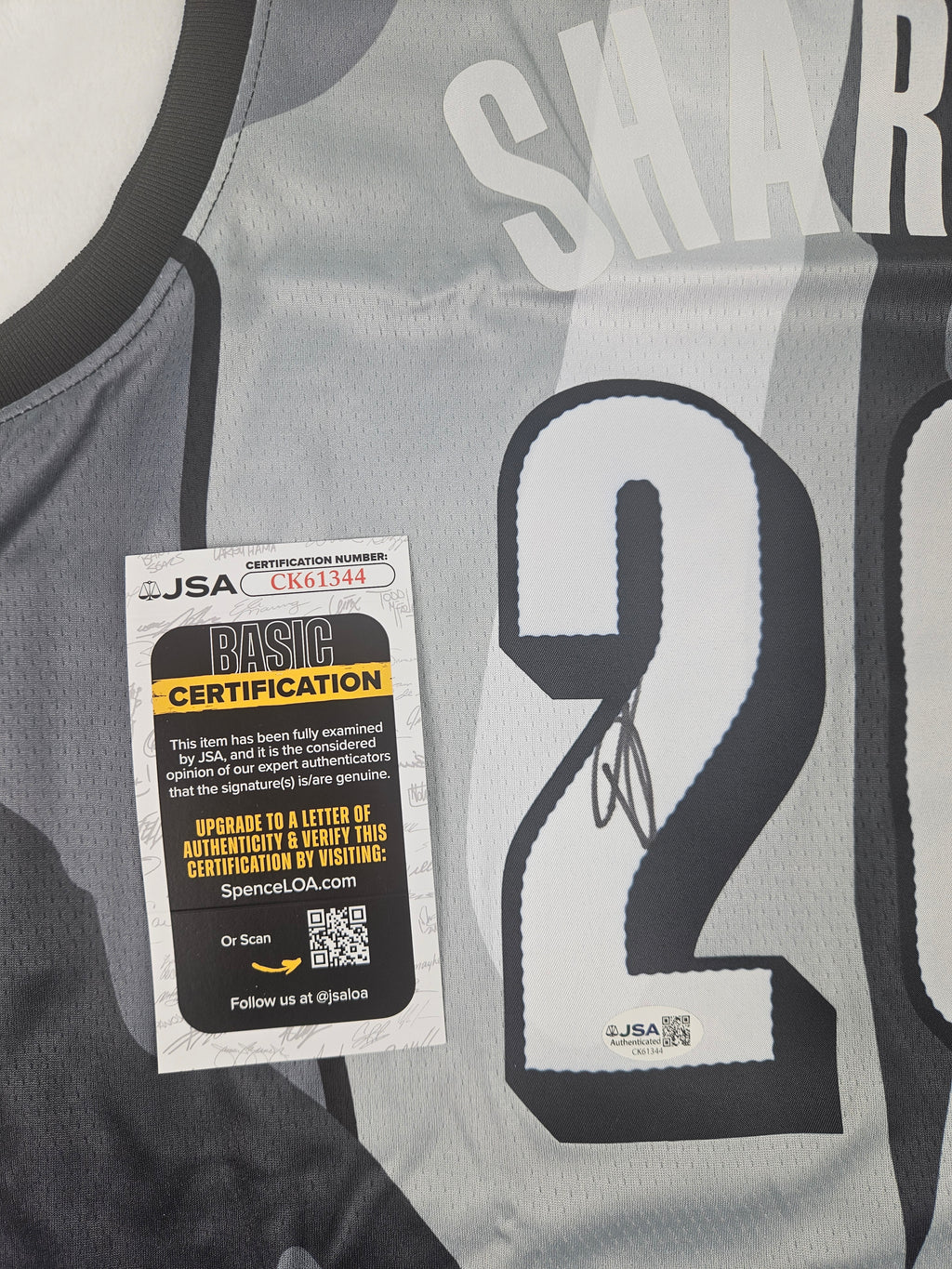 Day’Ron Sharpe Signed Autographed Brooklyn Nets Jersey JSA COA