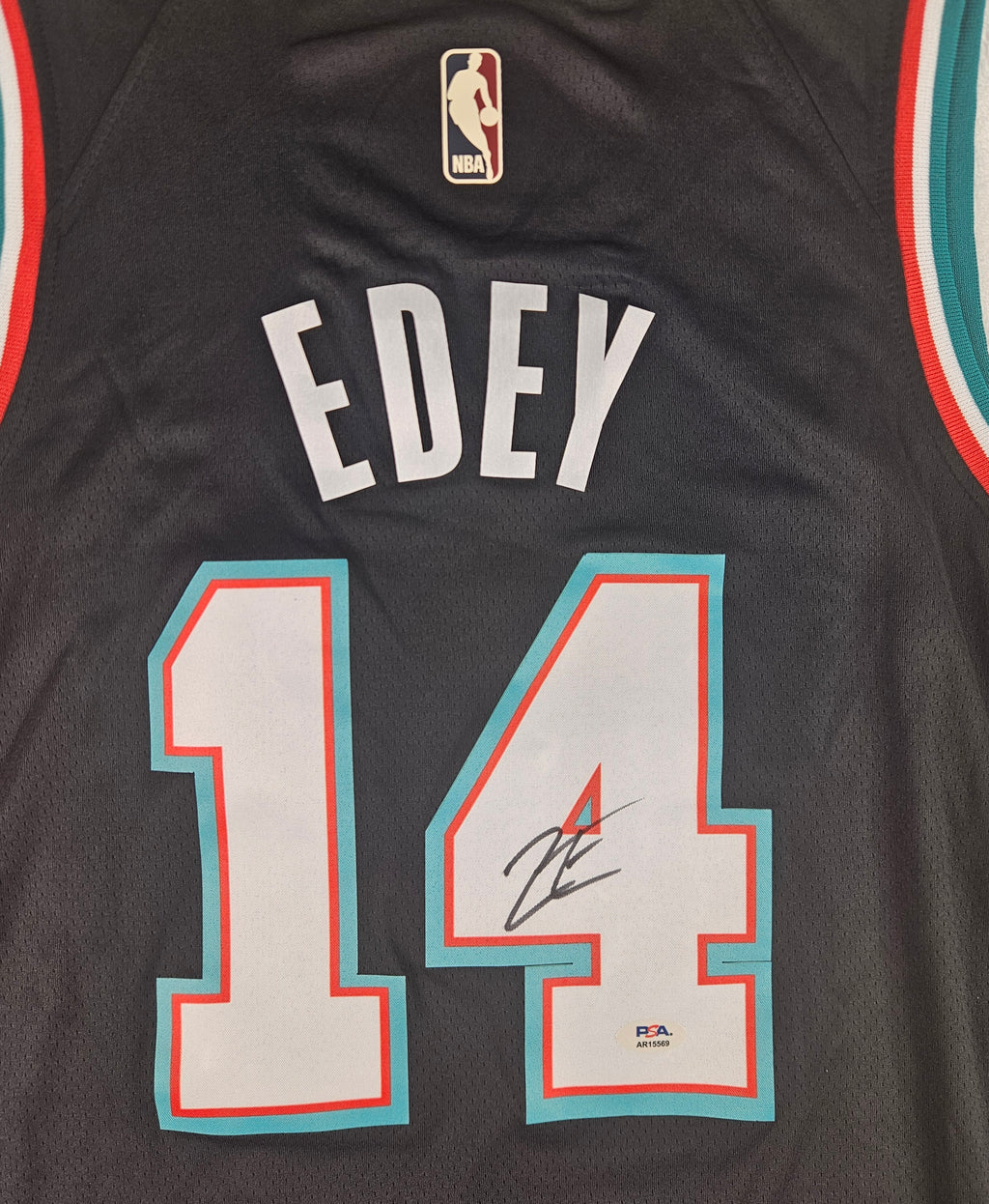 Zach Edey Signed Autographed Memphis Grizzlies Black Jersey PSA Certified