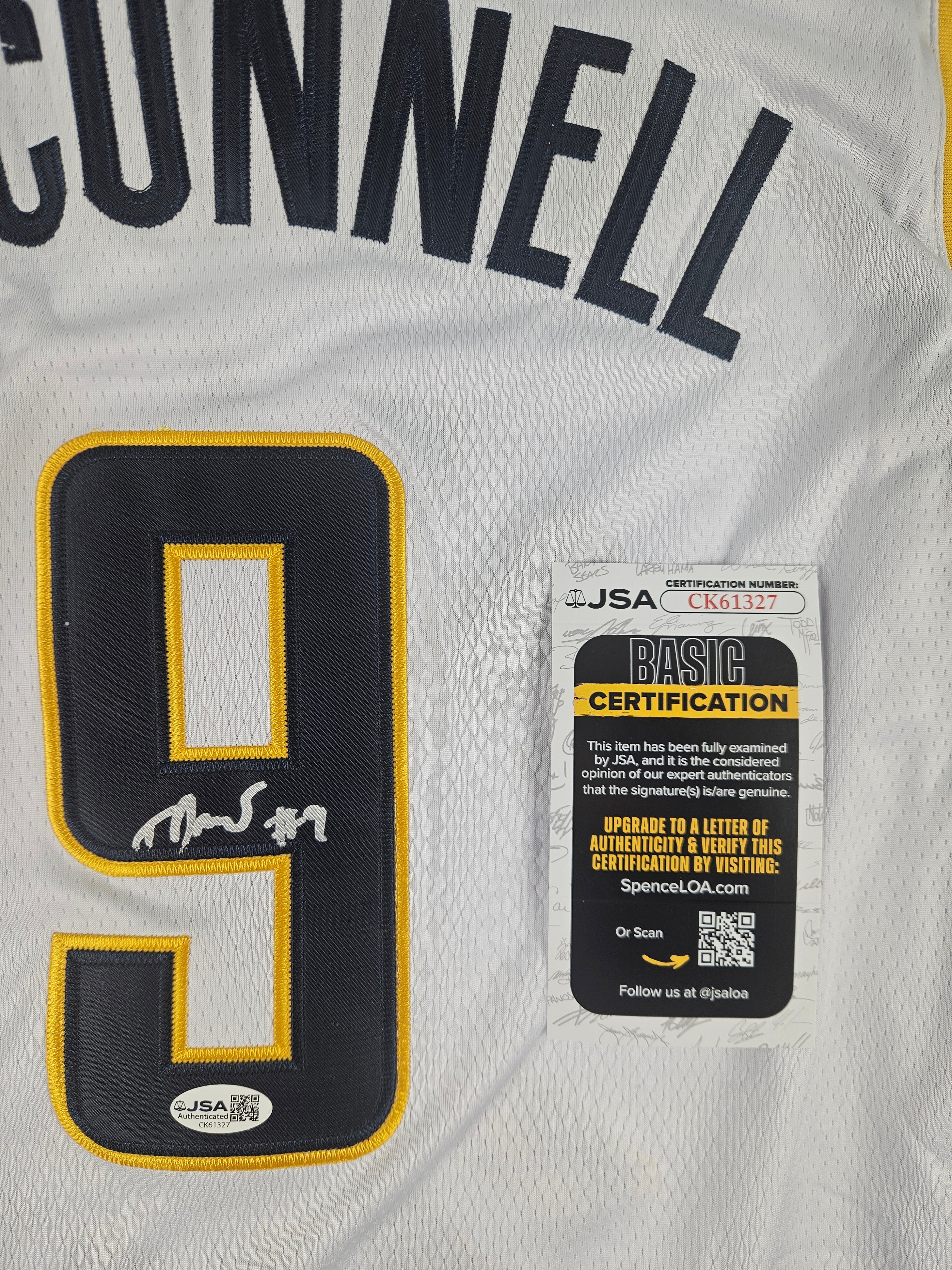 TJ McConnell Signed Autographed Indiana Pacers White Jersey JSA COA