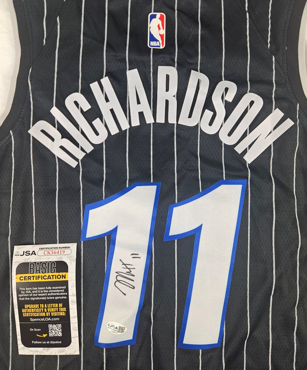 Jase Richardson Signed Autographed Orlando Magic Jersey JSA COA
