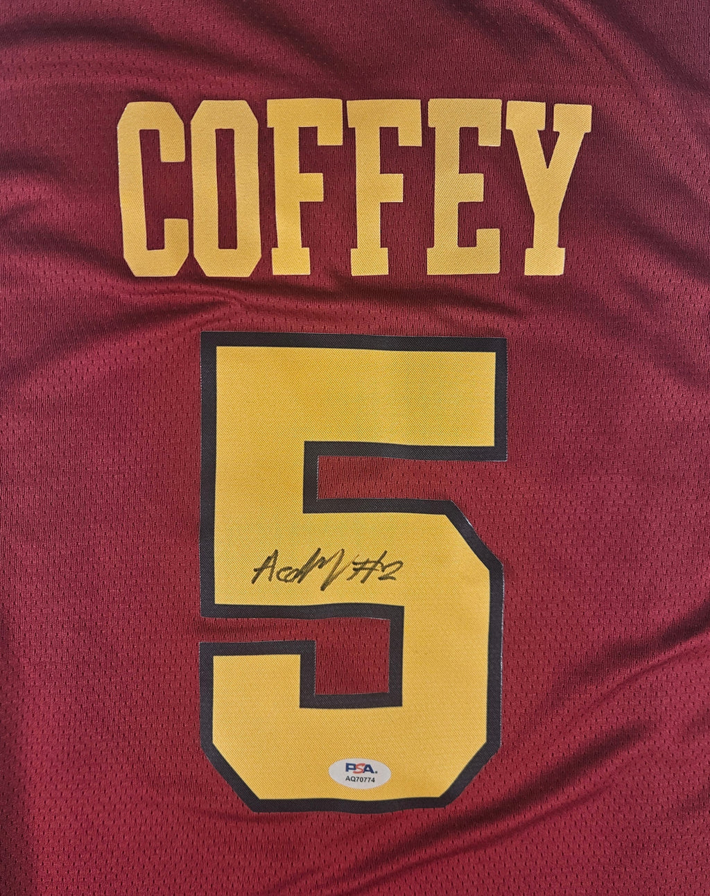 Amir Coffey Signed Autographed Minnesota Golden Gophers Jersey PSA Certified