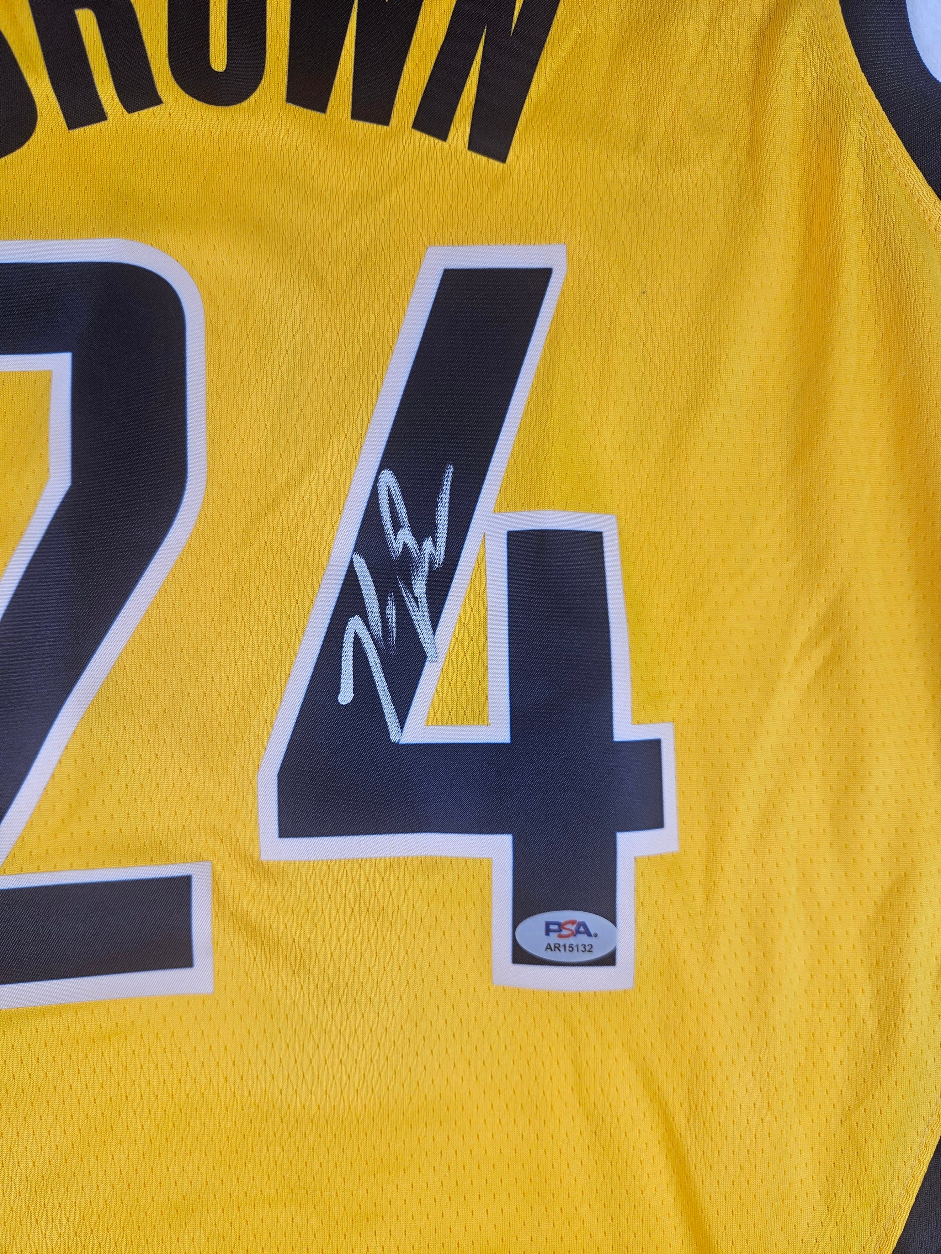 Kobe Brown Signed Autographed Indiana Pacers Jersey PSA Certified