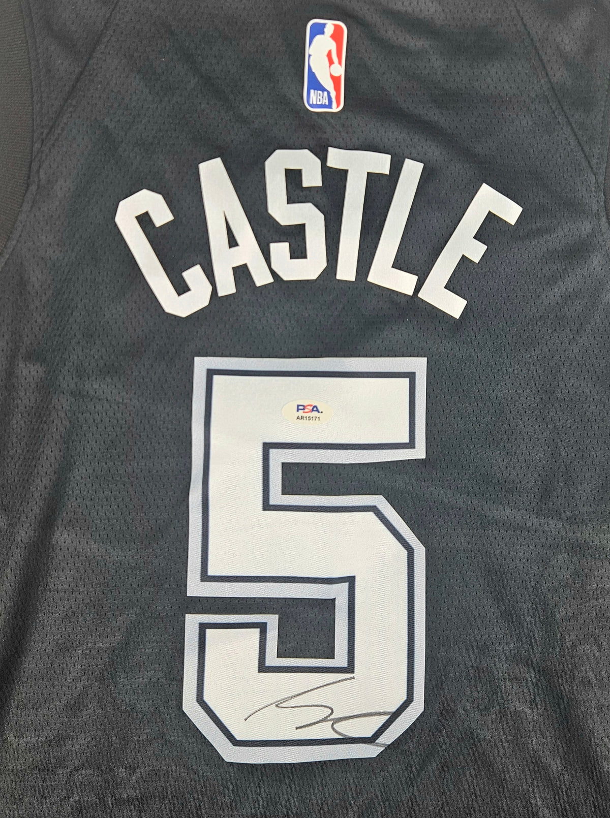 Stephon Castle Signed Autographed San Antonio Spurs Jersey PSA Certified