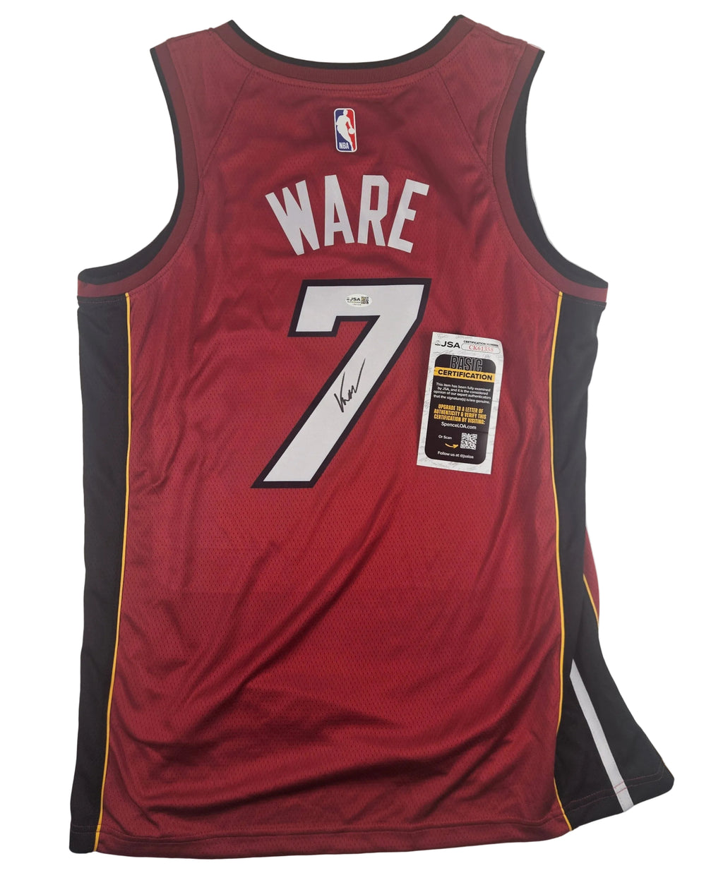 Kel'el Ware Signed Autographed Miami Heat Jersey JSA COA