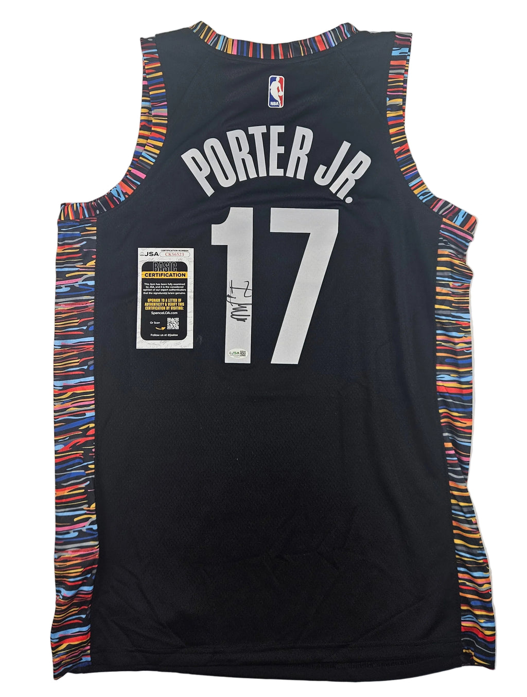 Michael Porter Jr. Signed Autographed Nets Black Jersey JSA COA