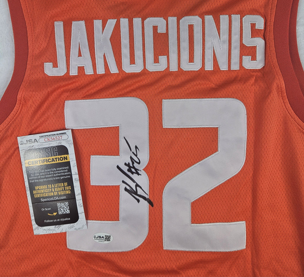 Kasparas Jakucionis Signed Autographed Illinois Fighting Illini Jersey JSA COA
