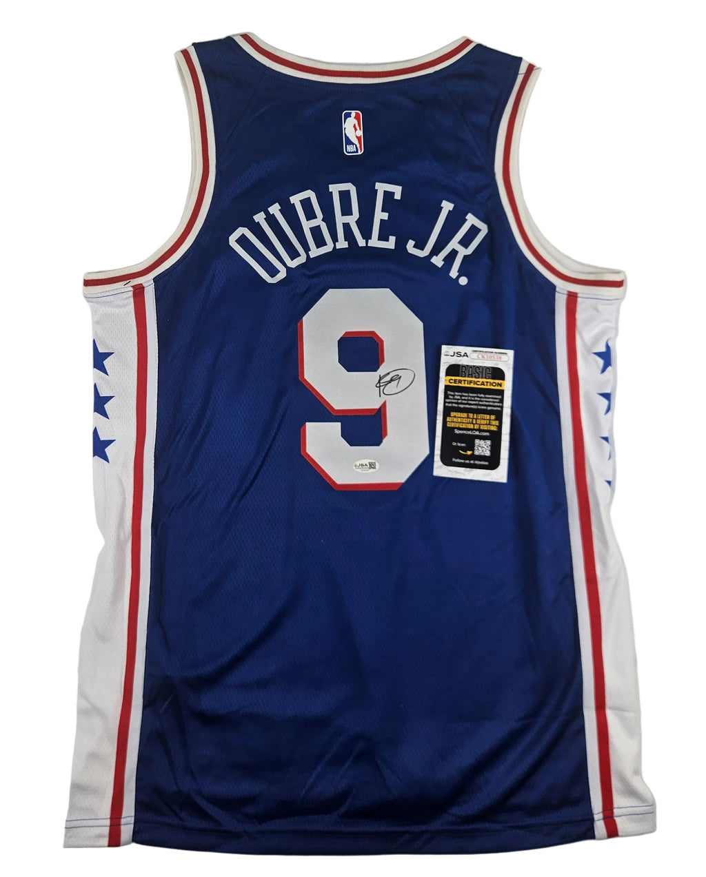 Kelly Oubre Jr Signed Autographed Philadelphia 76ers Blue Jersey JSA COA