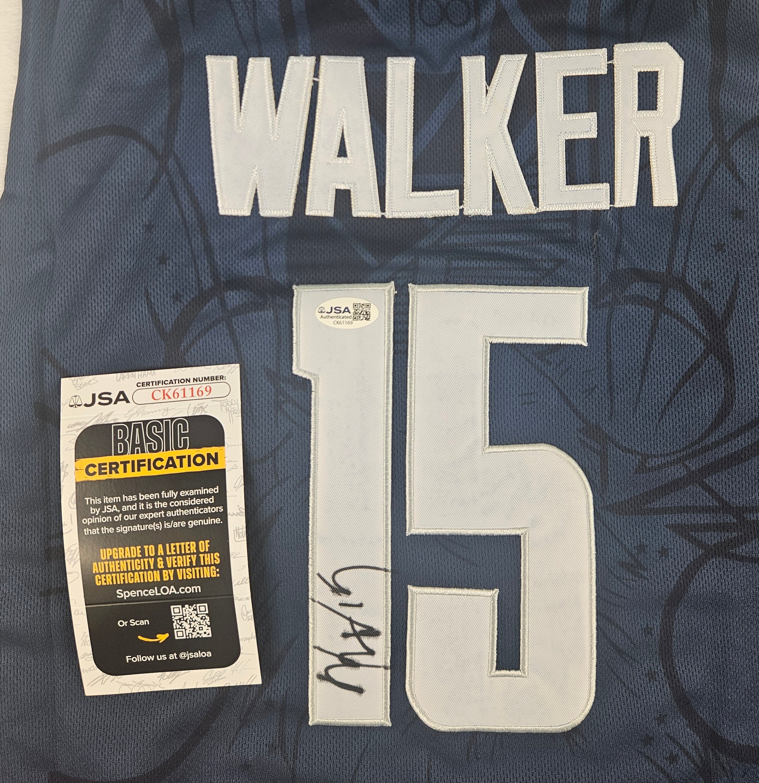Kemba Walker Signed Autographed UConn Huskies Jersey JSA COA