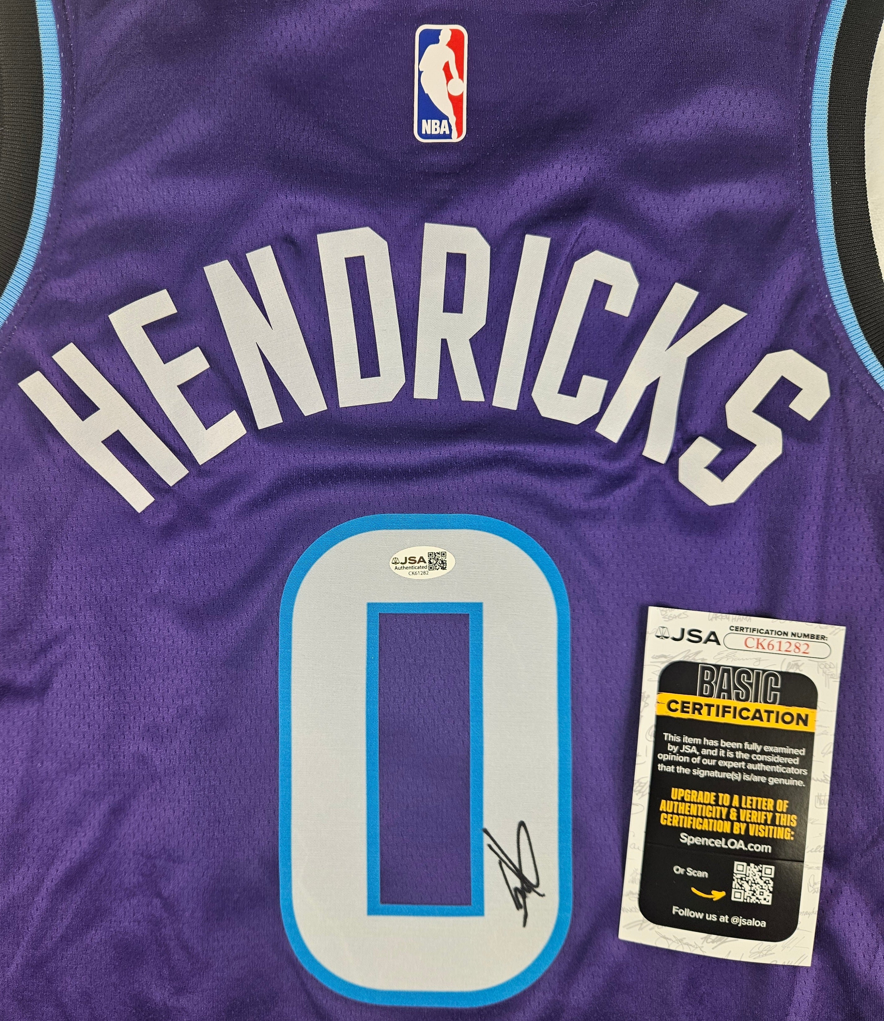 Taylor Hendricks Signed Autographed Utah Jazz Jersey JSA COA