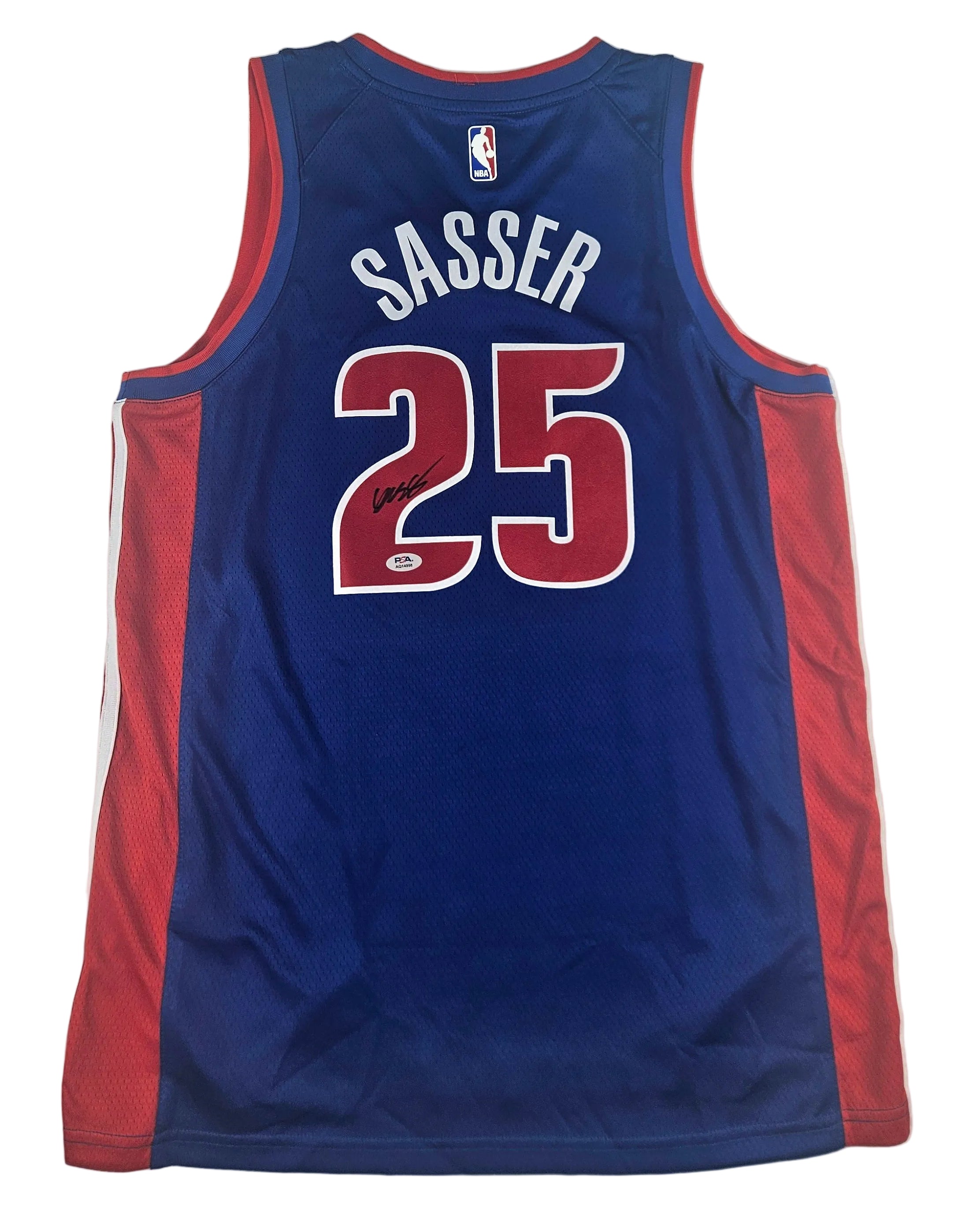 Marcus Sasser Signed Autographed Detroit Pistons Jersey PSA Certified