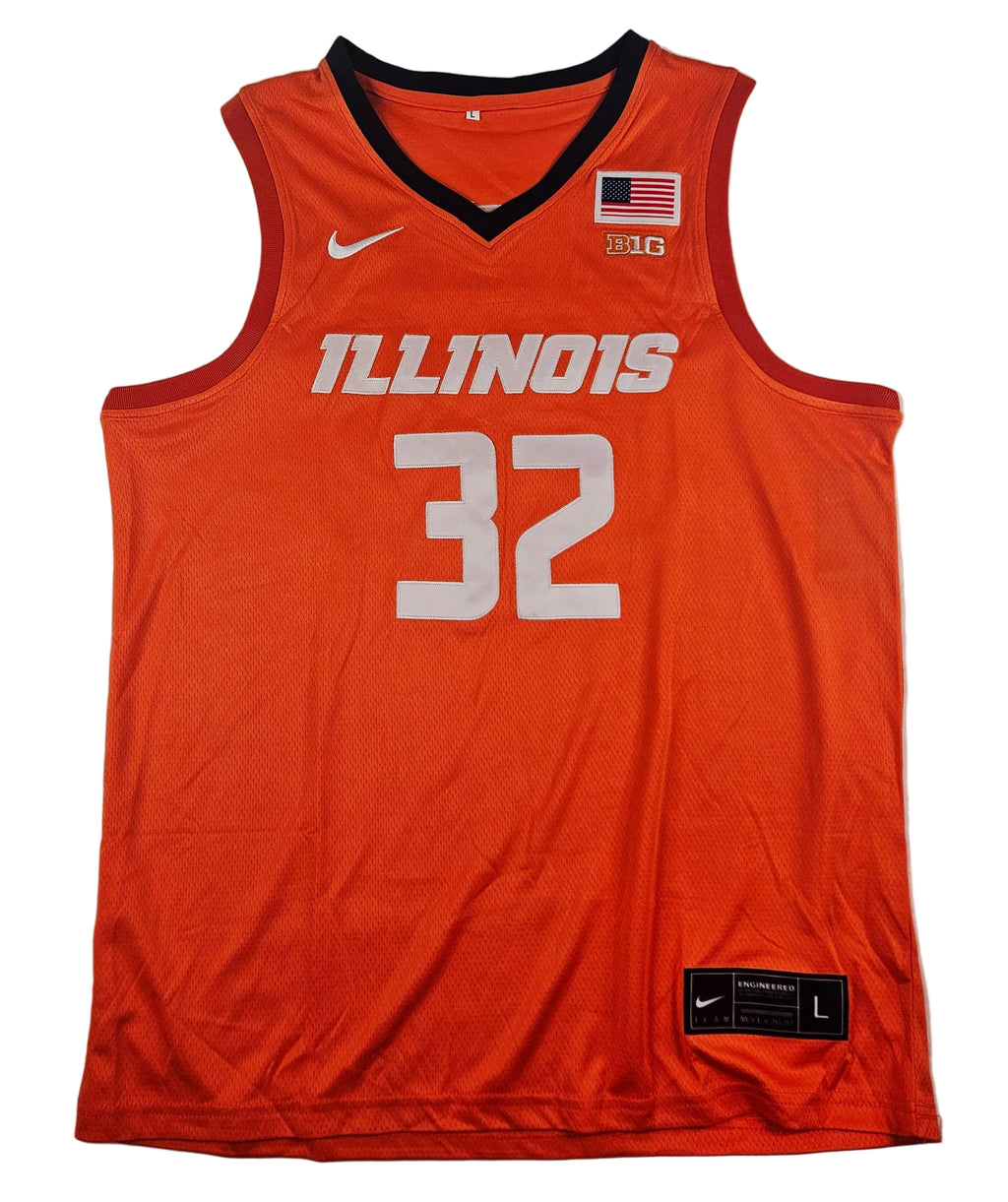 Kasparas Jakucionis Signed Autographed Illinois Fighting Illini Jersey JSA COA