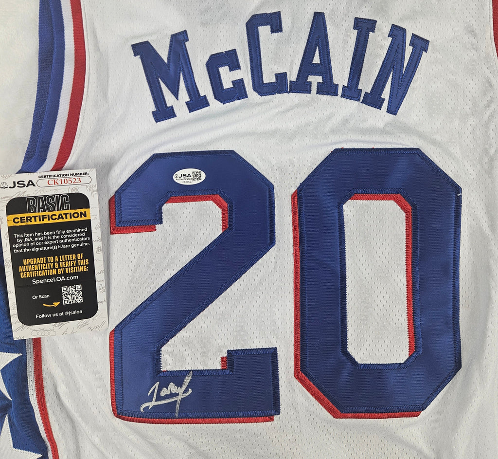 Jared McCain Signed Autographed Philadelphia 76ers Jersey JSA COA
