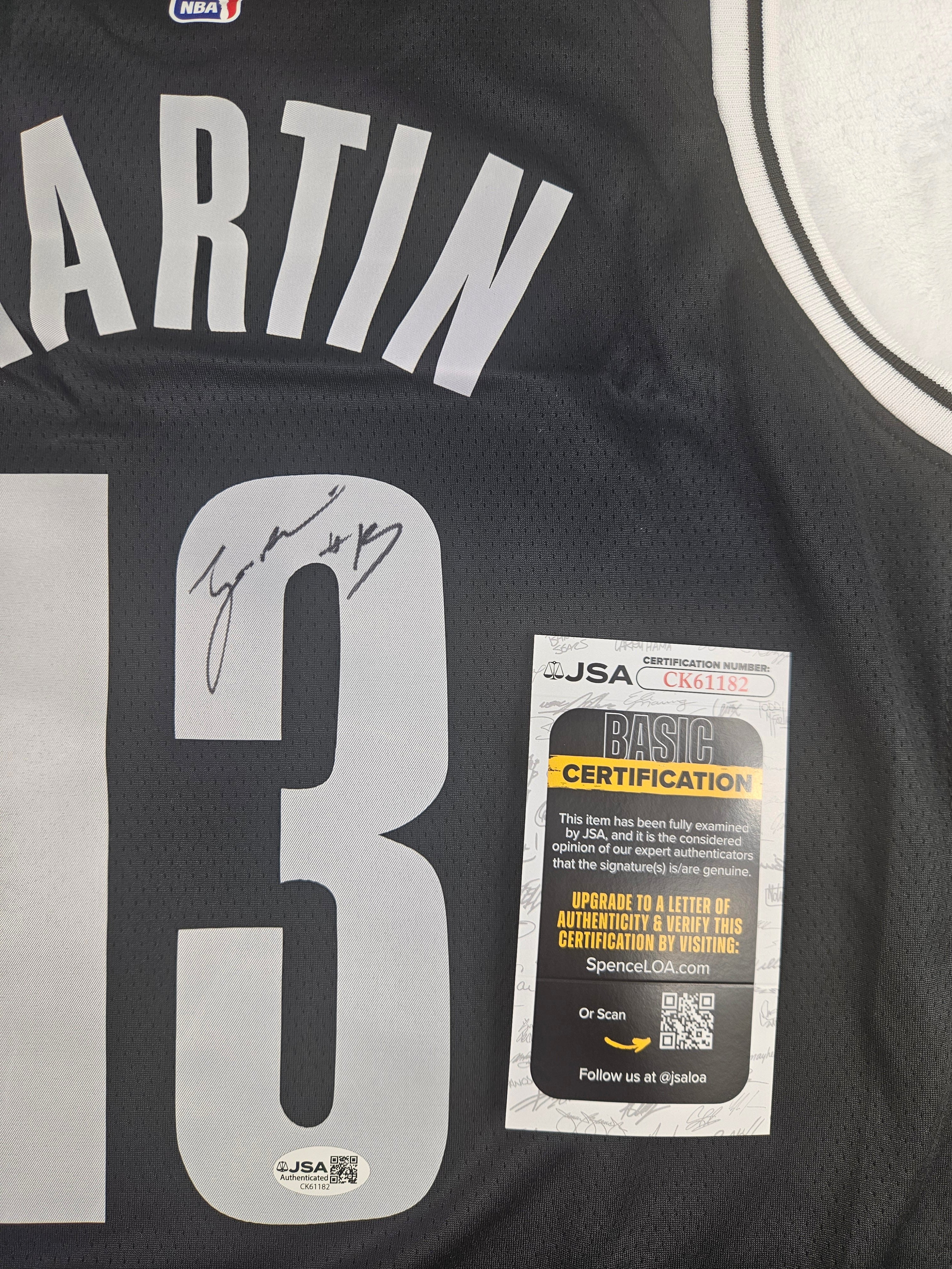 Tyrese Martin Signed Autographed Jersey Brooklyn Nets JSA COA