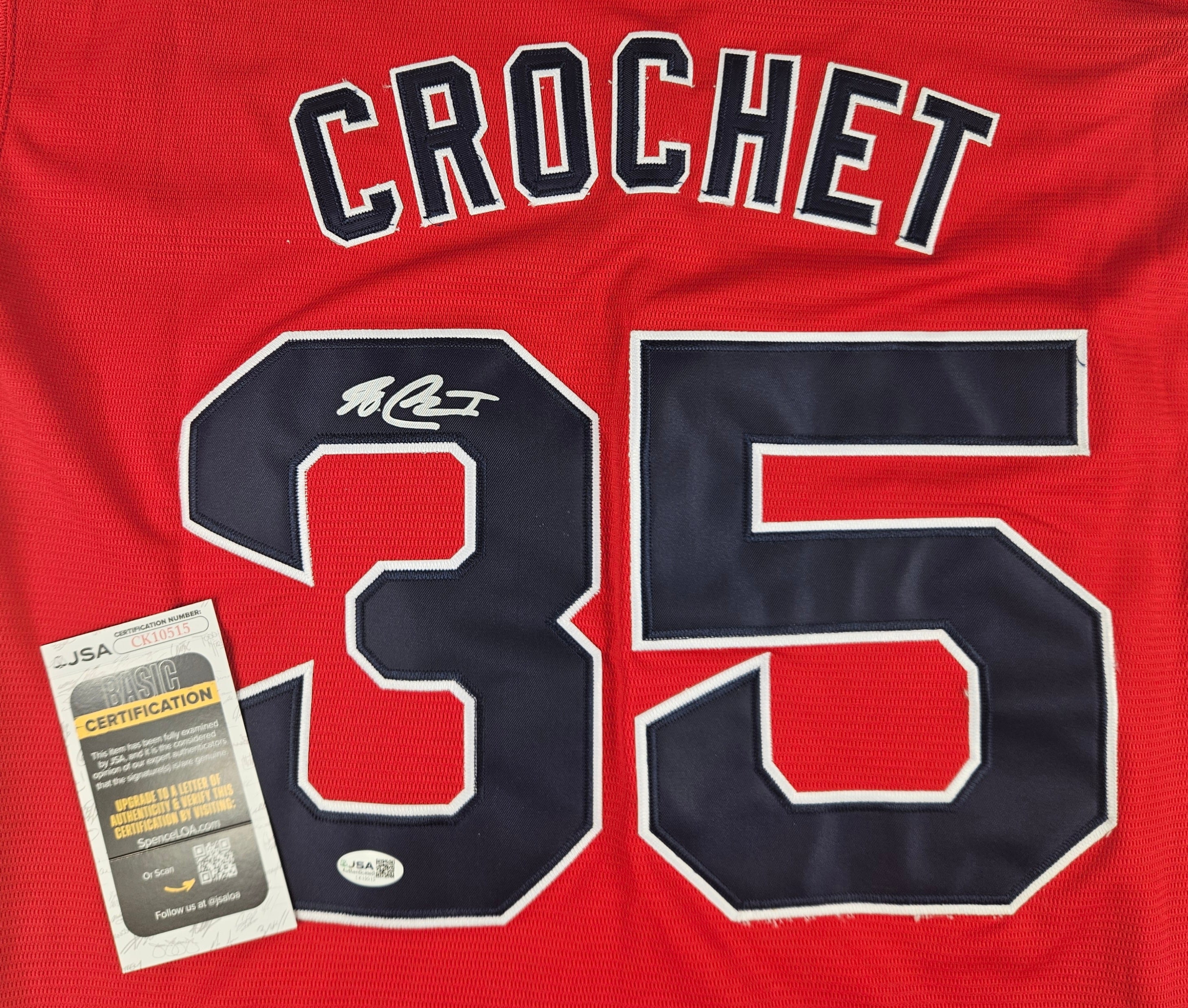 Garrett Crochet Signed Autographed Boston Red Sox Jersey JSA COA