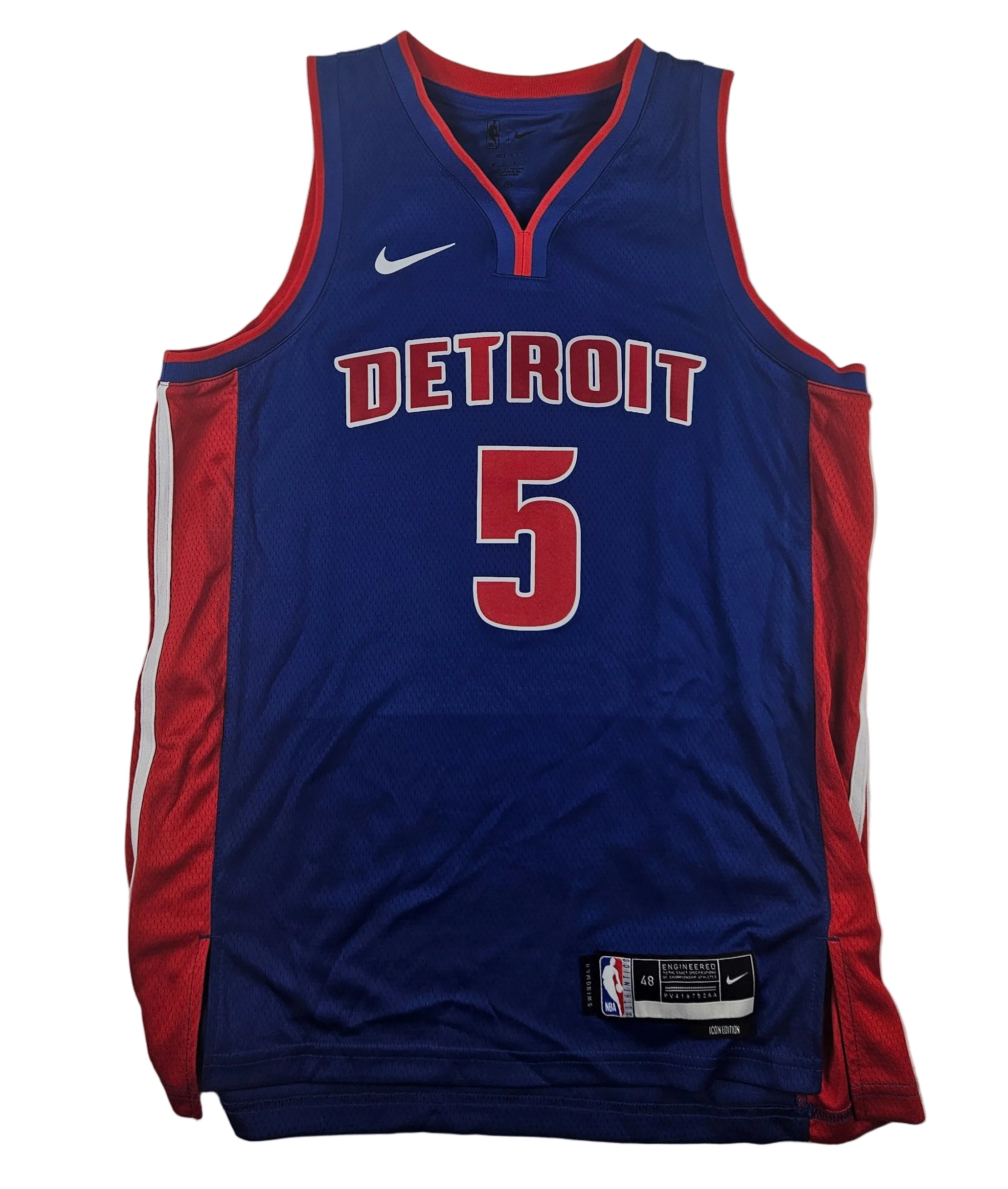 Ron Holland Signed Autographed Detroit Pistons Blue Jersey PSA Certified