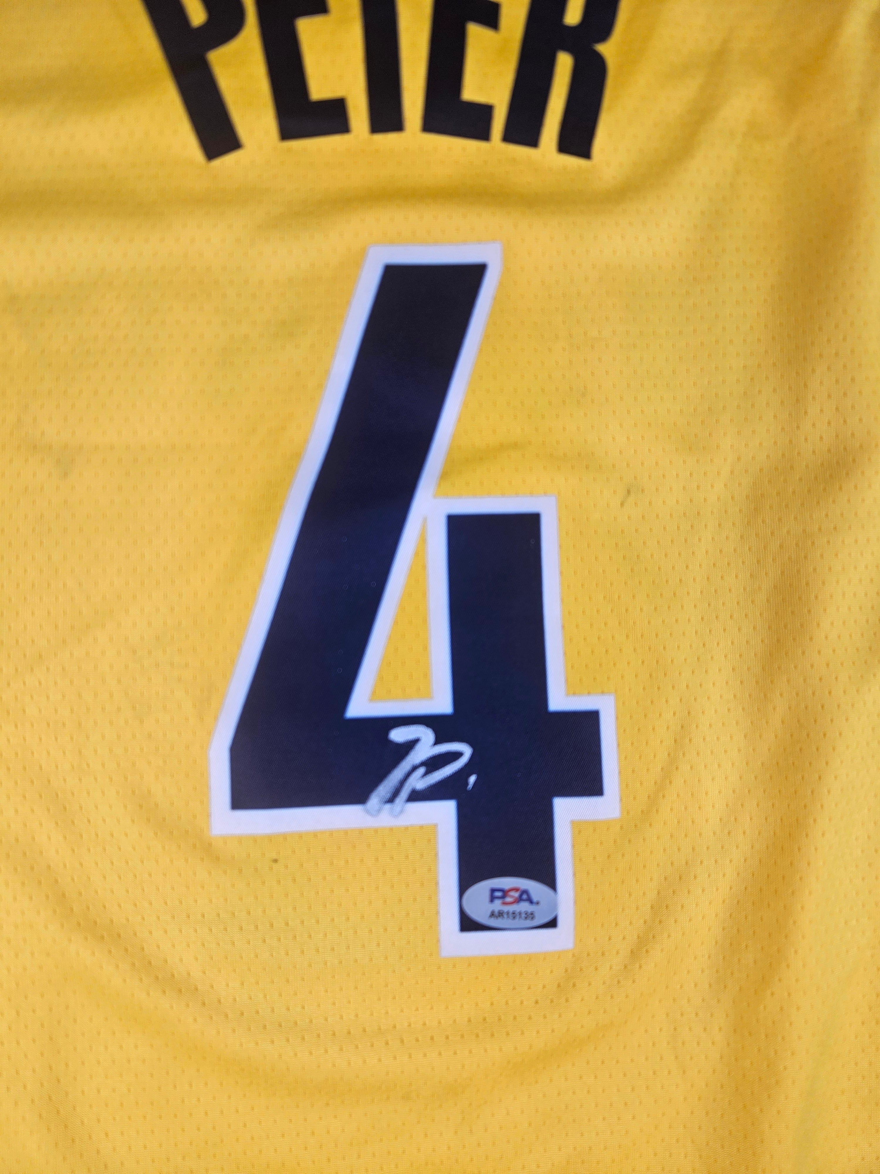 Taelon Peter Signed Autographed Indiana Pacers Jersey PSA Certified