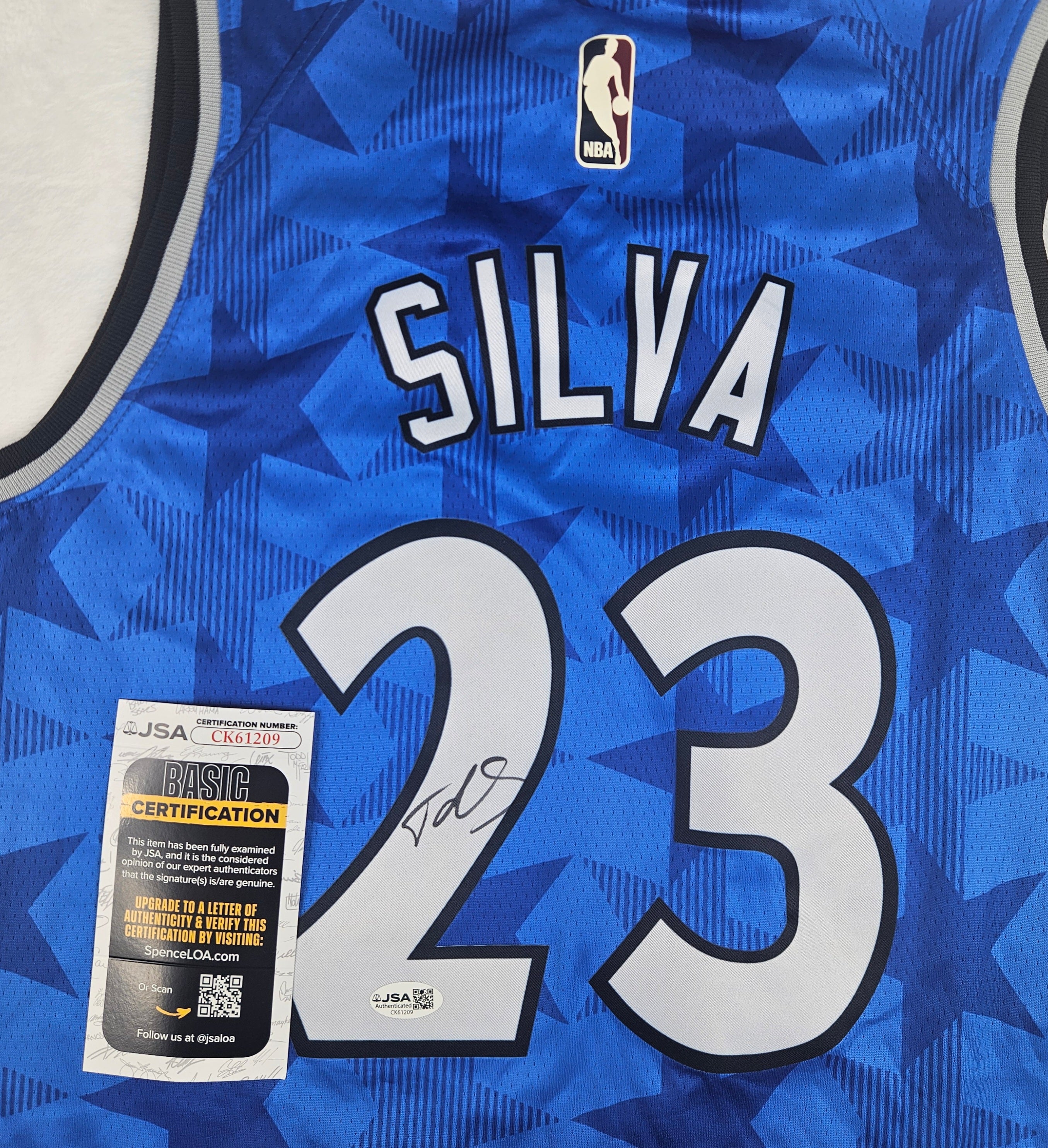 Tristan Da Silva Signed Autographed Orlando Magic Jersey JSA COA