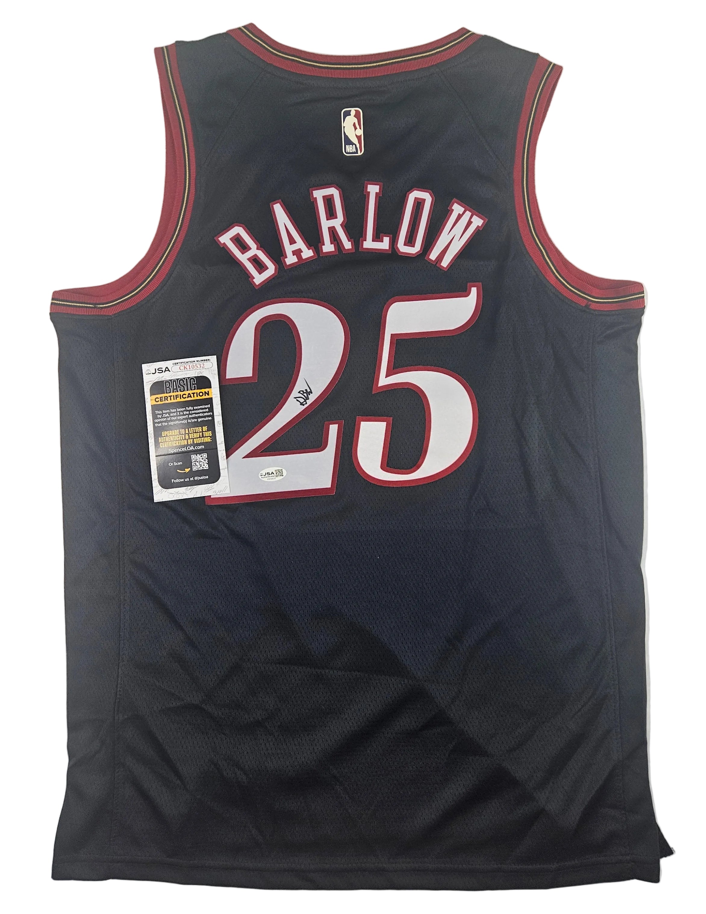 Dominick Barlow Signed Autographed Philadelphia 76ers Jersey JSA COA