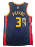 Will Richard Signed Autograph Golden State Warriors Dark Blue Jersey JSA COA
