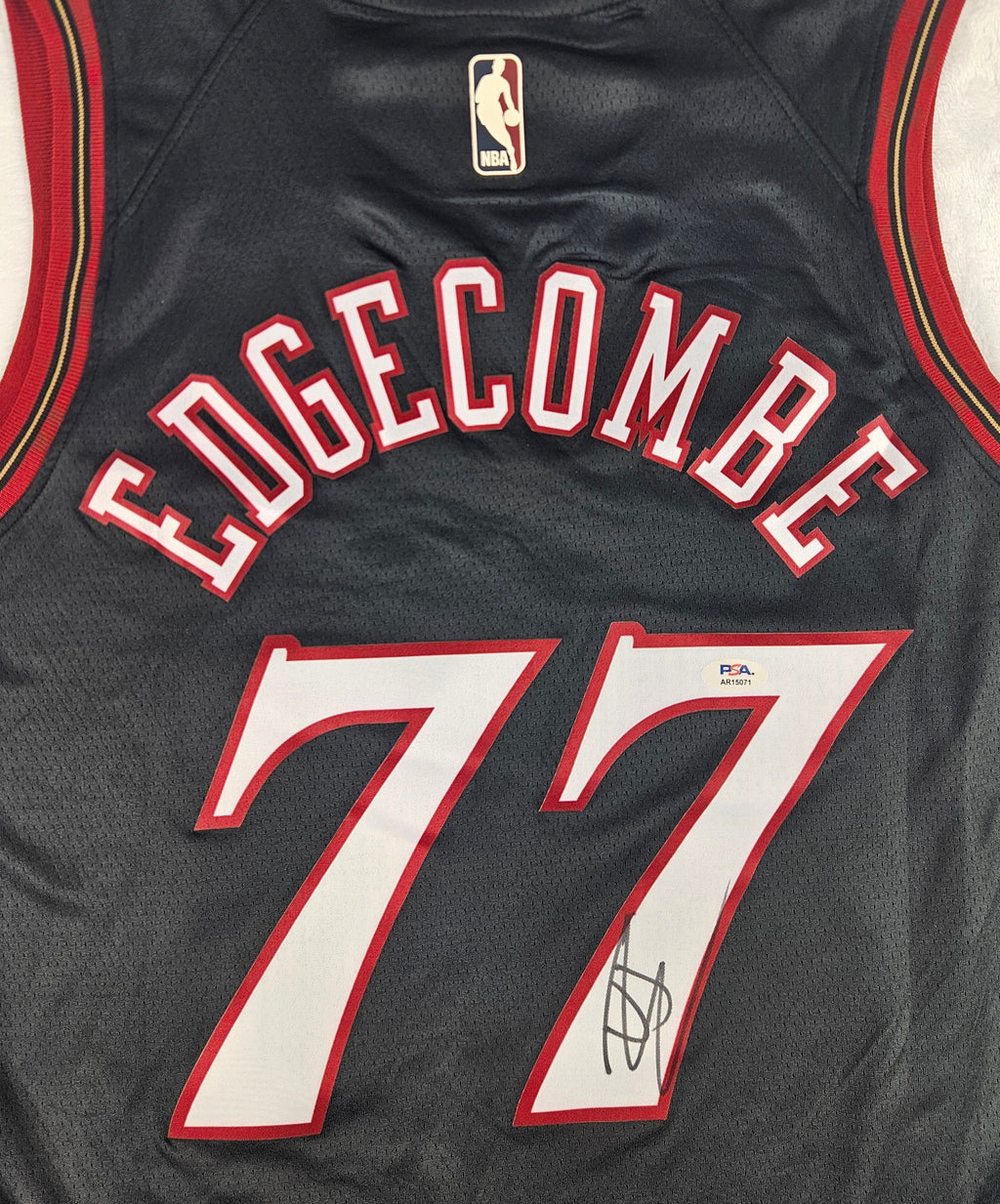 VJ Edgecombe Signed Autographed Philadelphia 76ers Black Jersey PSA Certified