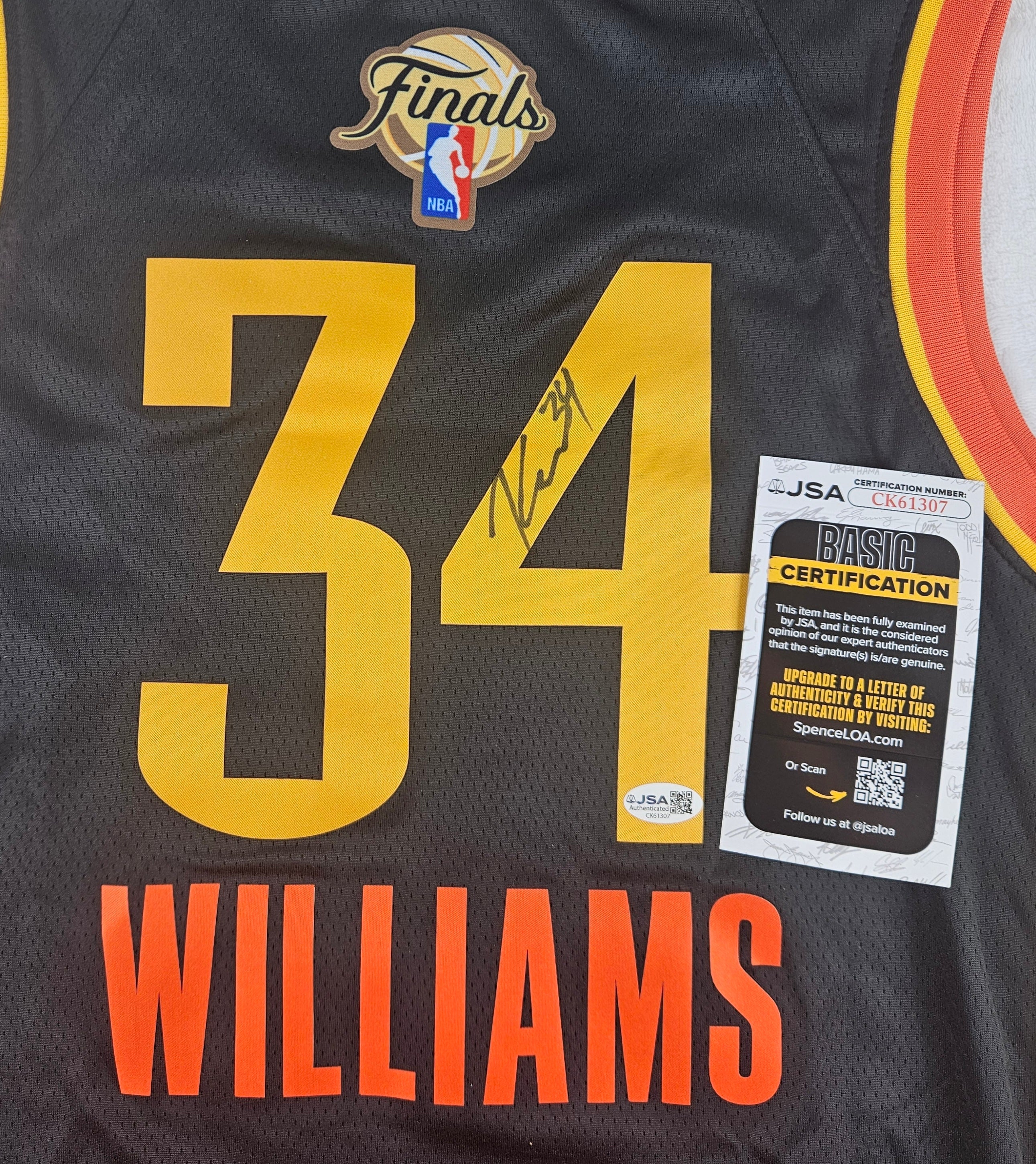 Kenrich Williams Signed Autographed Oklahoma City Thunder Jersey JSA COA