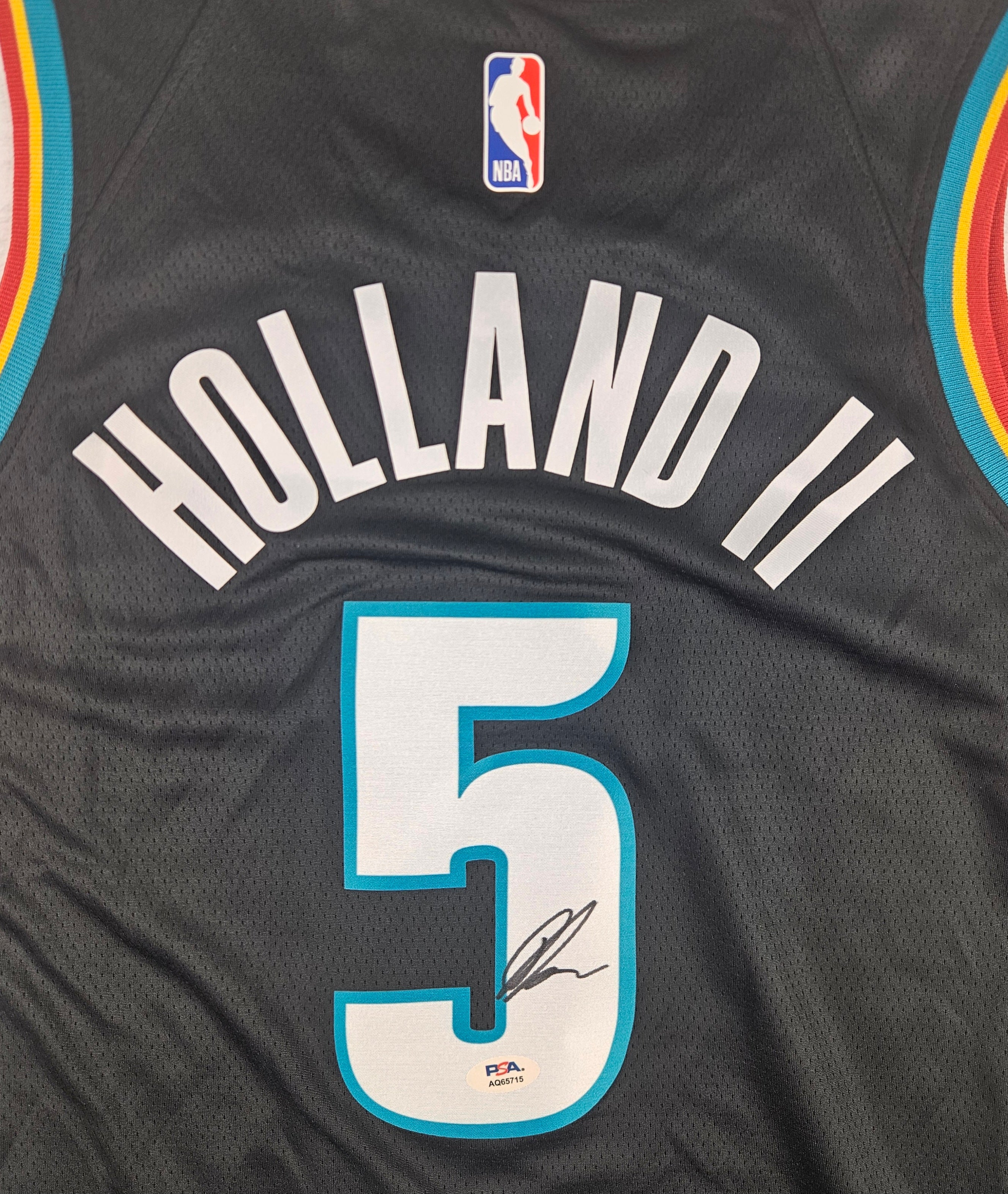 Ron Holland Signed Autographed Detroit Pistons Jersey PSA Certified