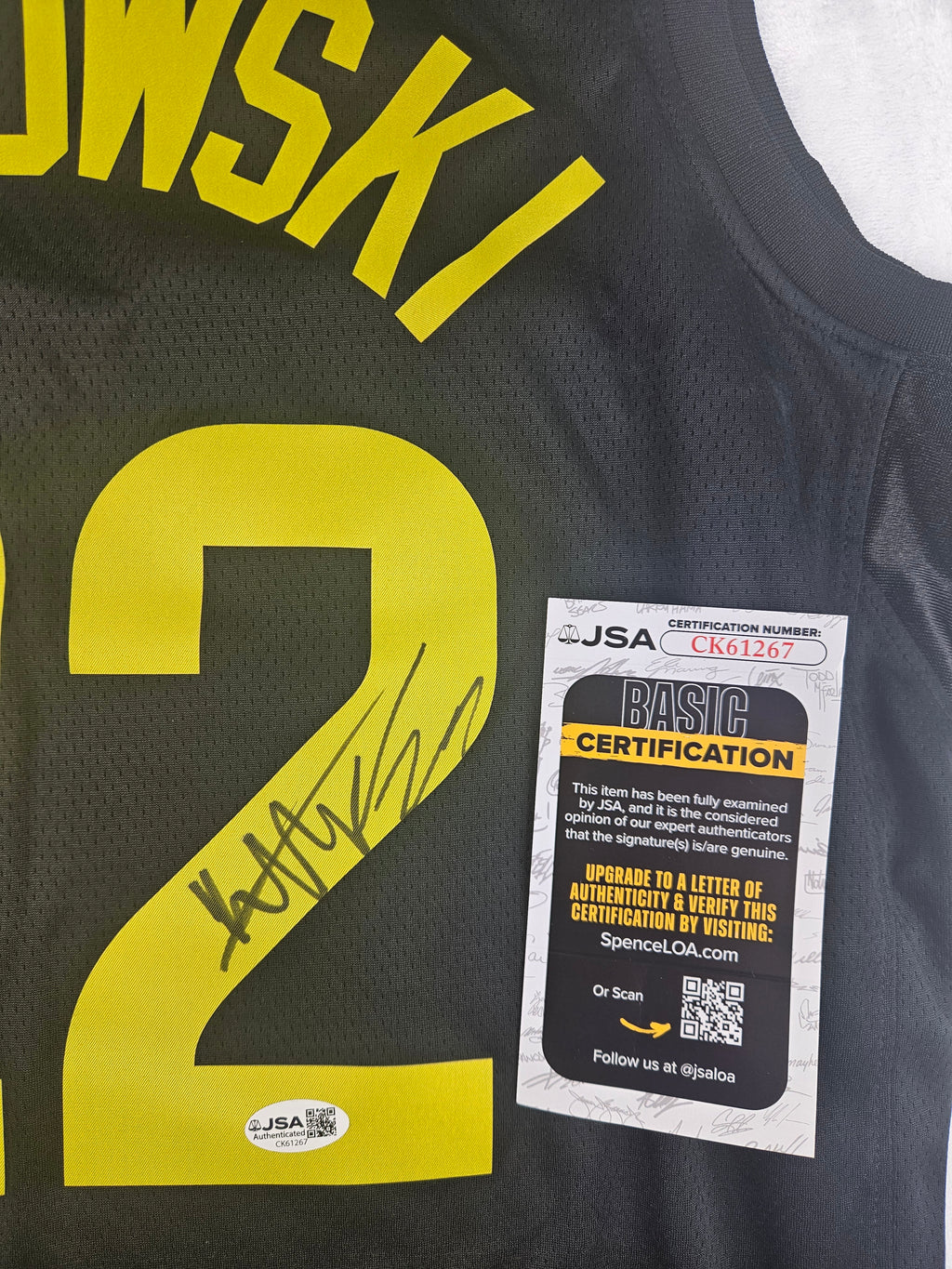 Kyle Filipowski Signed Autographed Utah Jazz Jersey JSA COA