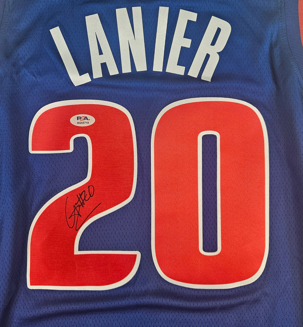 Chaz Lanier Signed Autographed Detroit Pistons Jersey PSA Certified