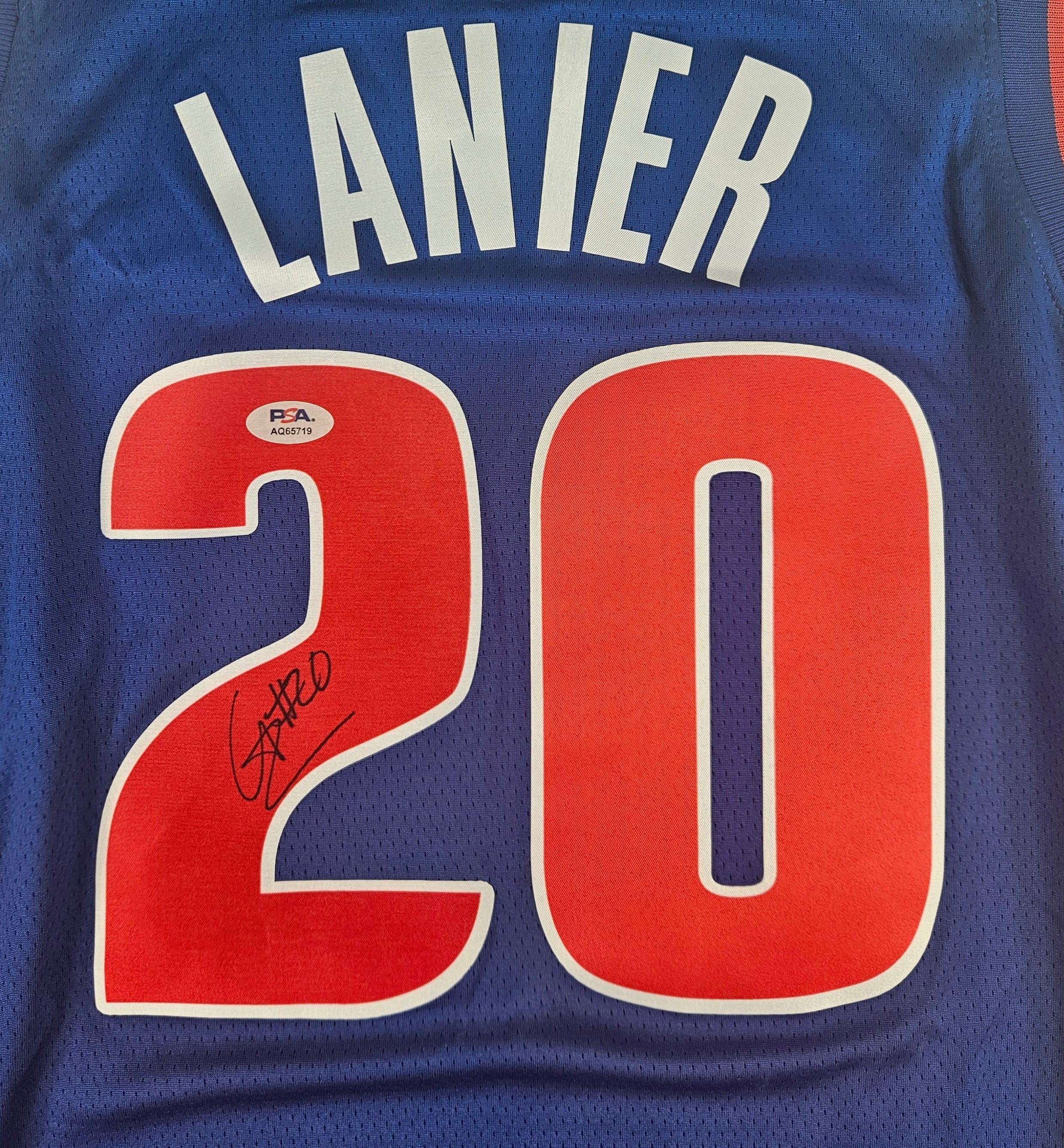 Chaz Lanier Signed Autographed Detroit Pistons Jersey PSA Certified
