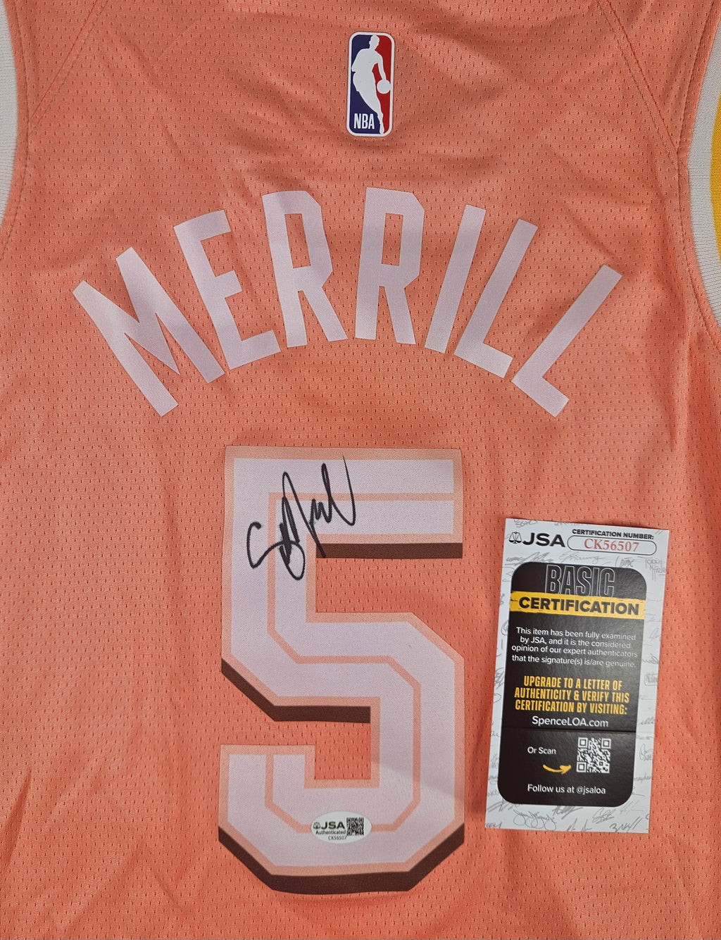 Sam Merrill Signed Autographed Cleveland Cavaliers Jersey JSA COA