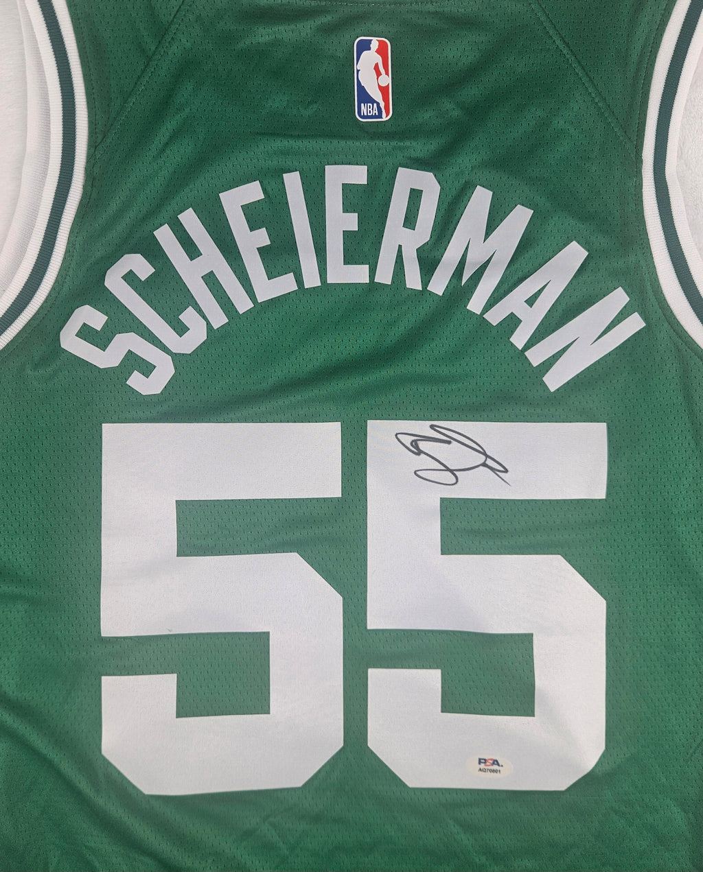 Baylor Scheierman Signed Autographed Boston Celtics Green Jersey PSA Certified