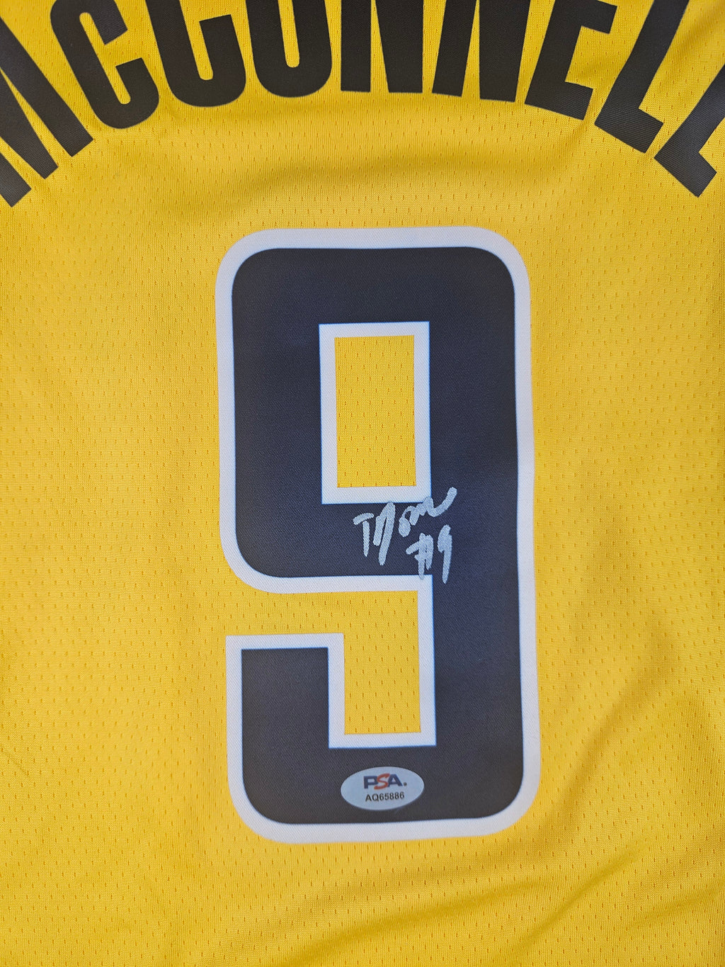 TJ McConnell Signed Autographed Indiana Pacers Jersey PSA Certified