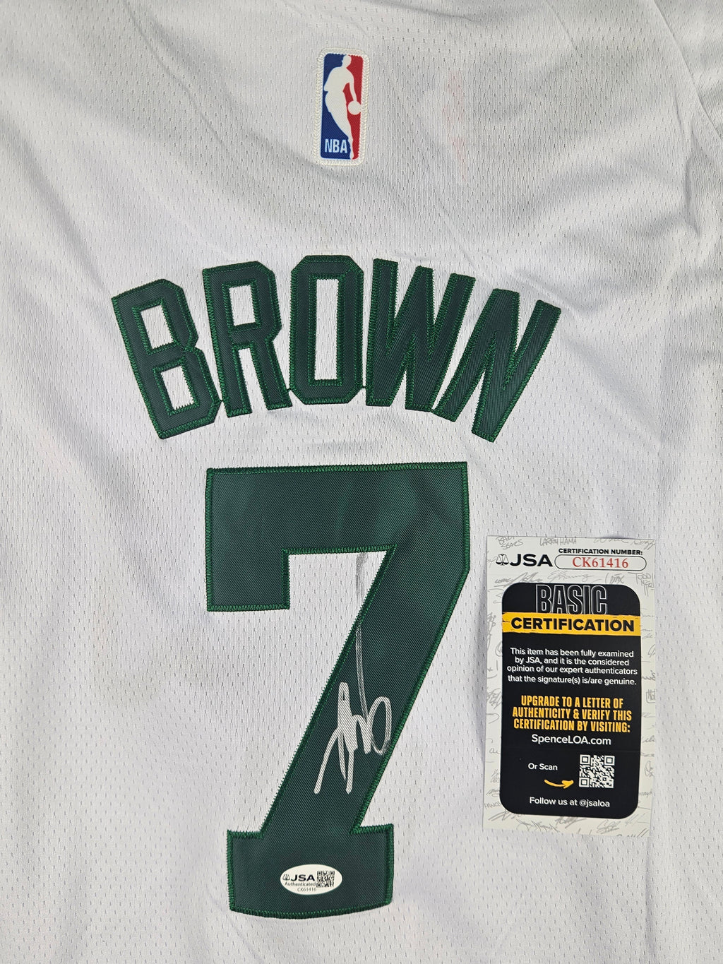 Jaylen Brown Signed Autographed Boston Celtics Jersey JSA COA
